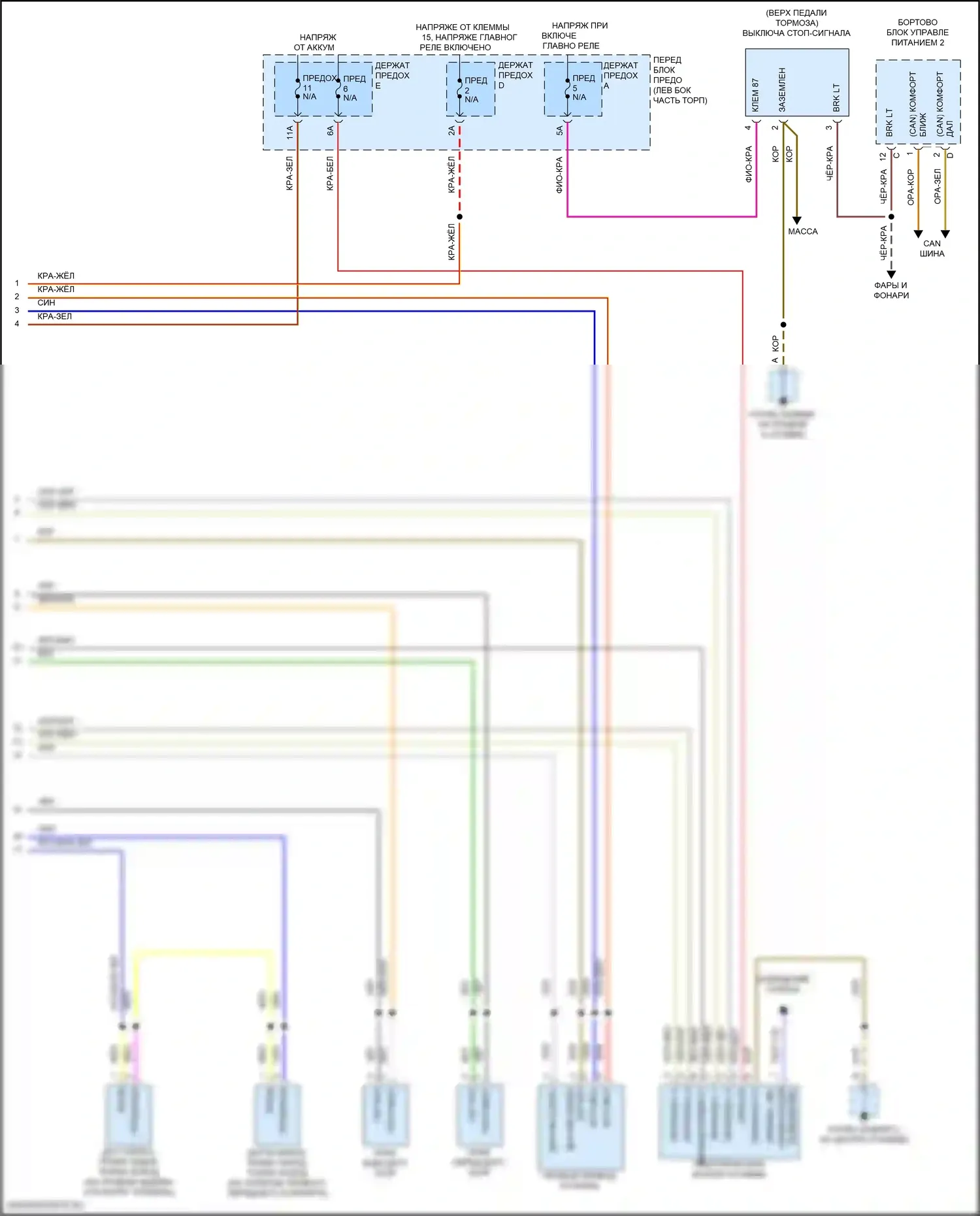 Cayenne Turbo S Porsche III (2018-2023): Антиблокировочная система abs электросхема (2 из 2) 