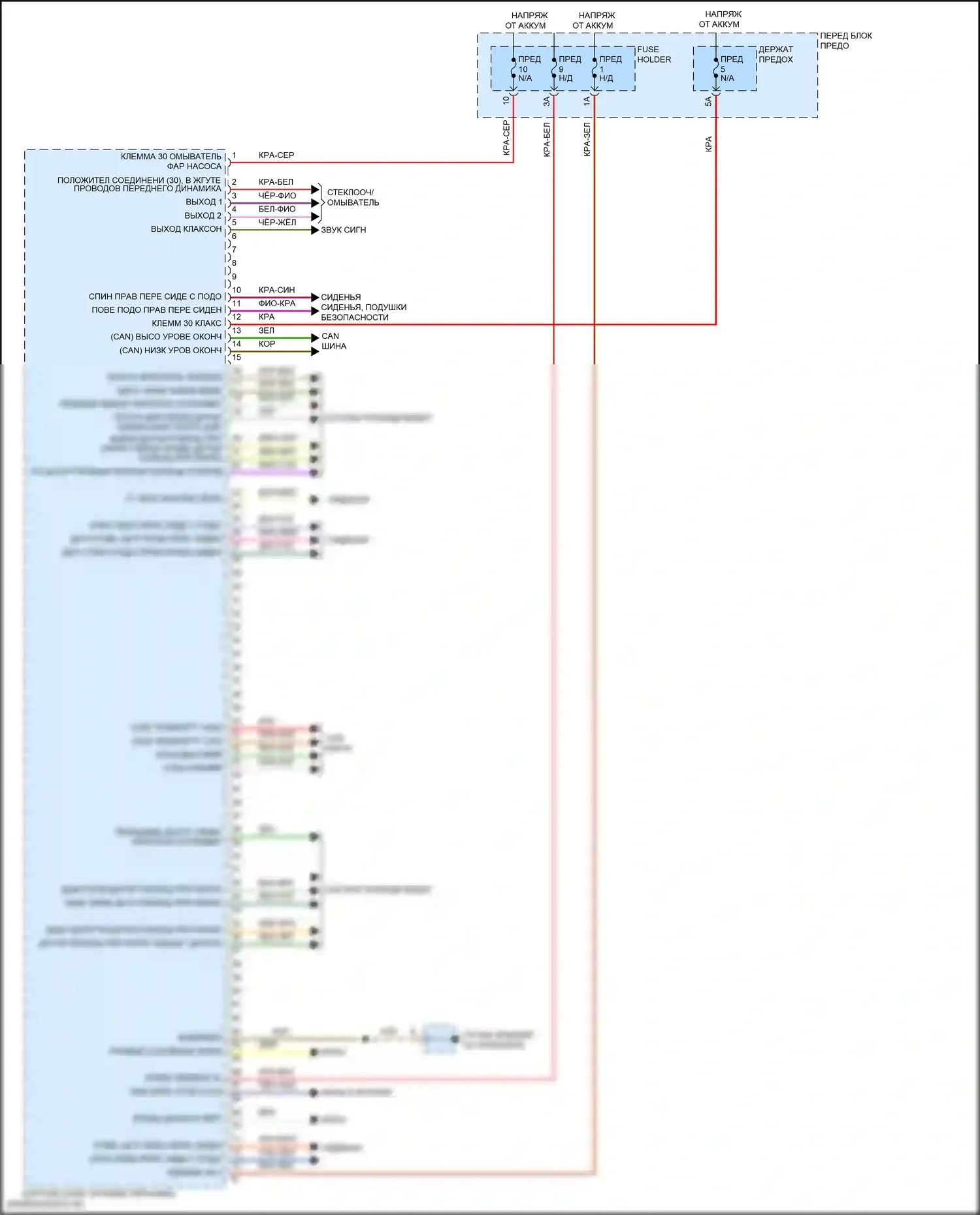 Cayenne Turbo S Porsche III (2018-2023): Электросхема блоков управления кузовом (2 из 3) 
