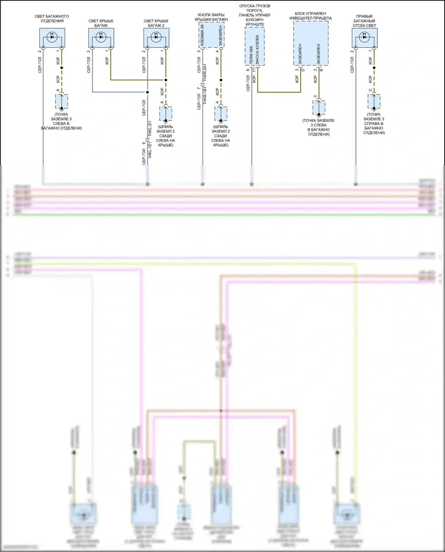 Cayenne Turbo S Porsche III (2018-2023): Электросхема освещения салона (2 из 8) 