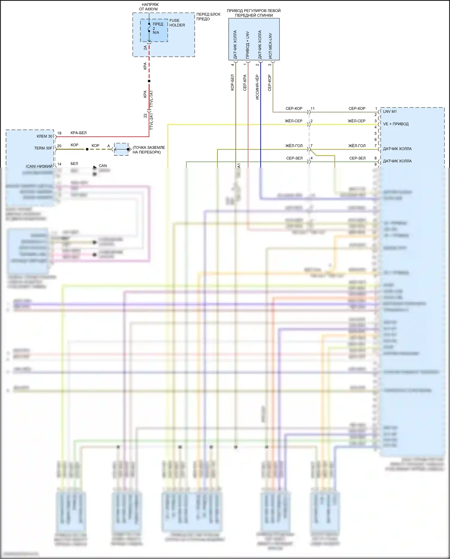 Cayenne Turbo S Porsche III (2018-2023): Электросхема сиденья памяти водителя (2 из 2) 