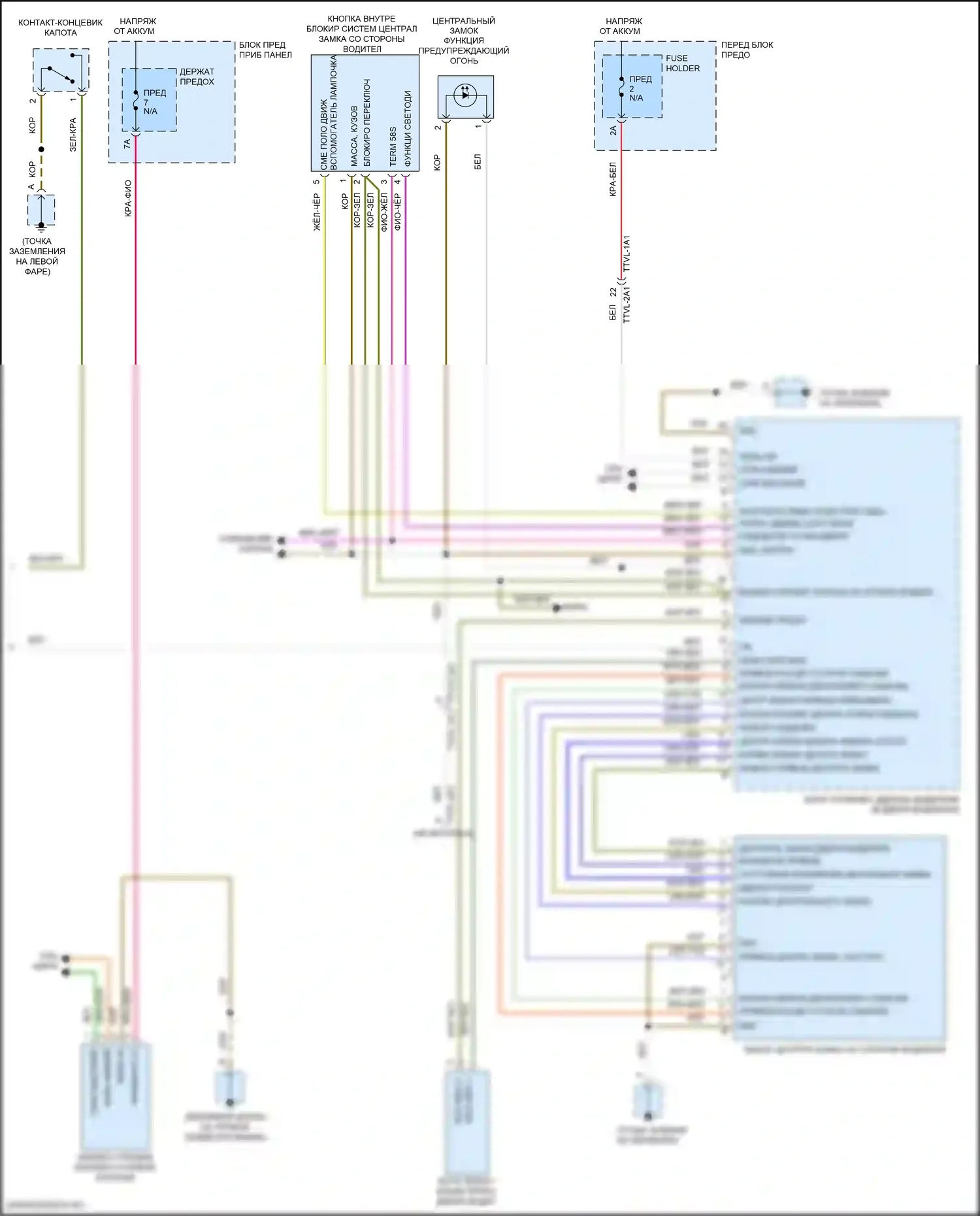 Cayenne Turbo S Porsche III (2018-2023): Электросхема центрального замка (4 из 4) 