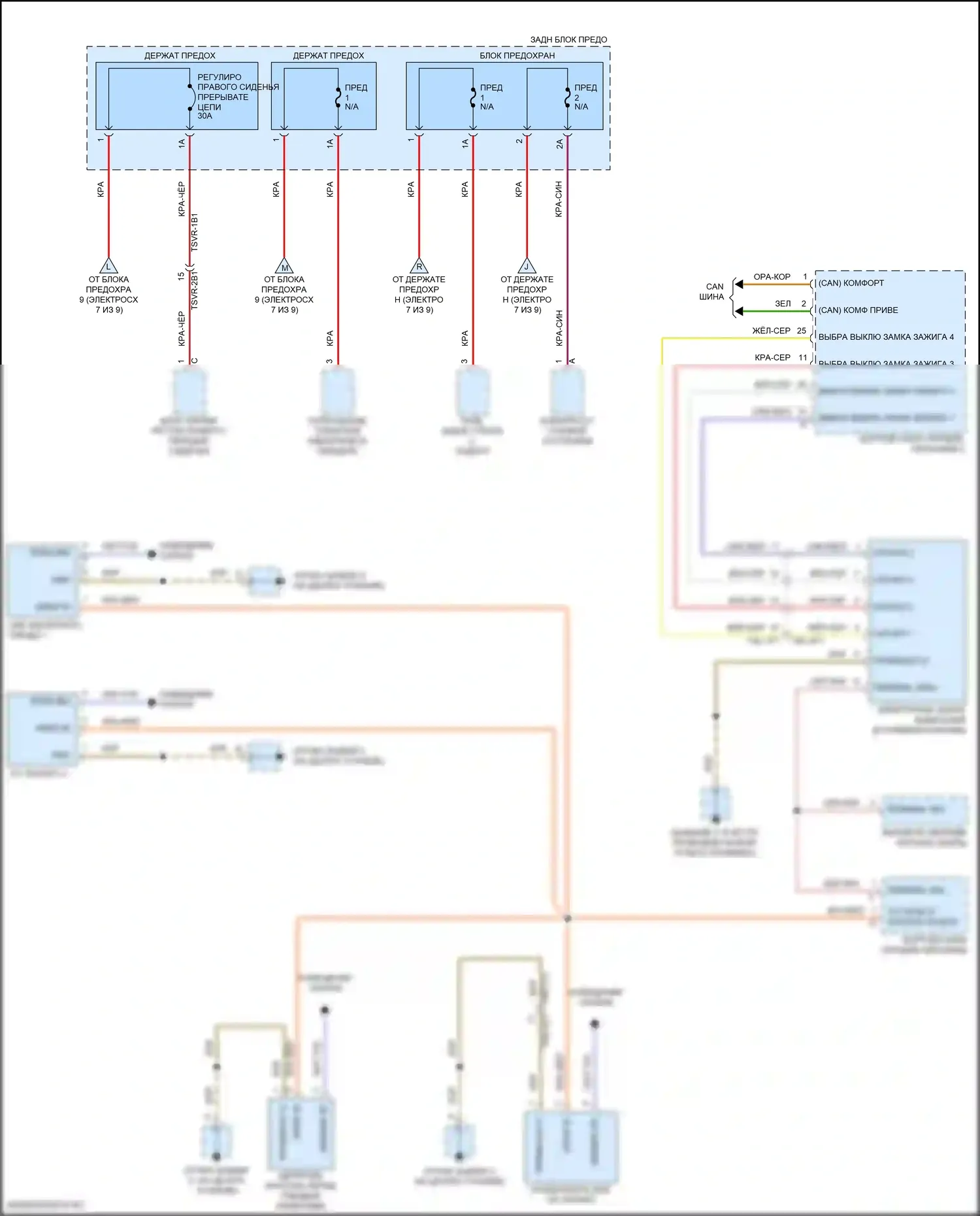 Cayenne Turbo Porsche III (2017-2023): Электросхема блока предохранителей реле (9 из 9) 