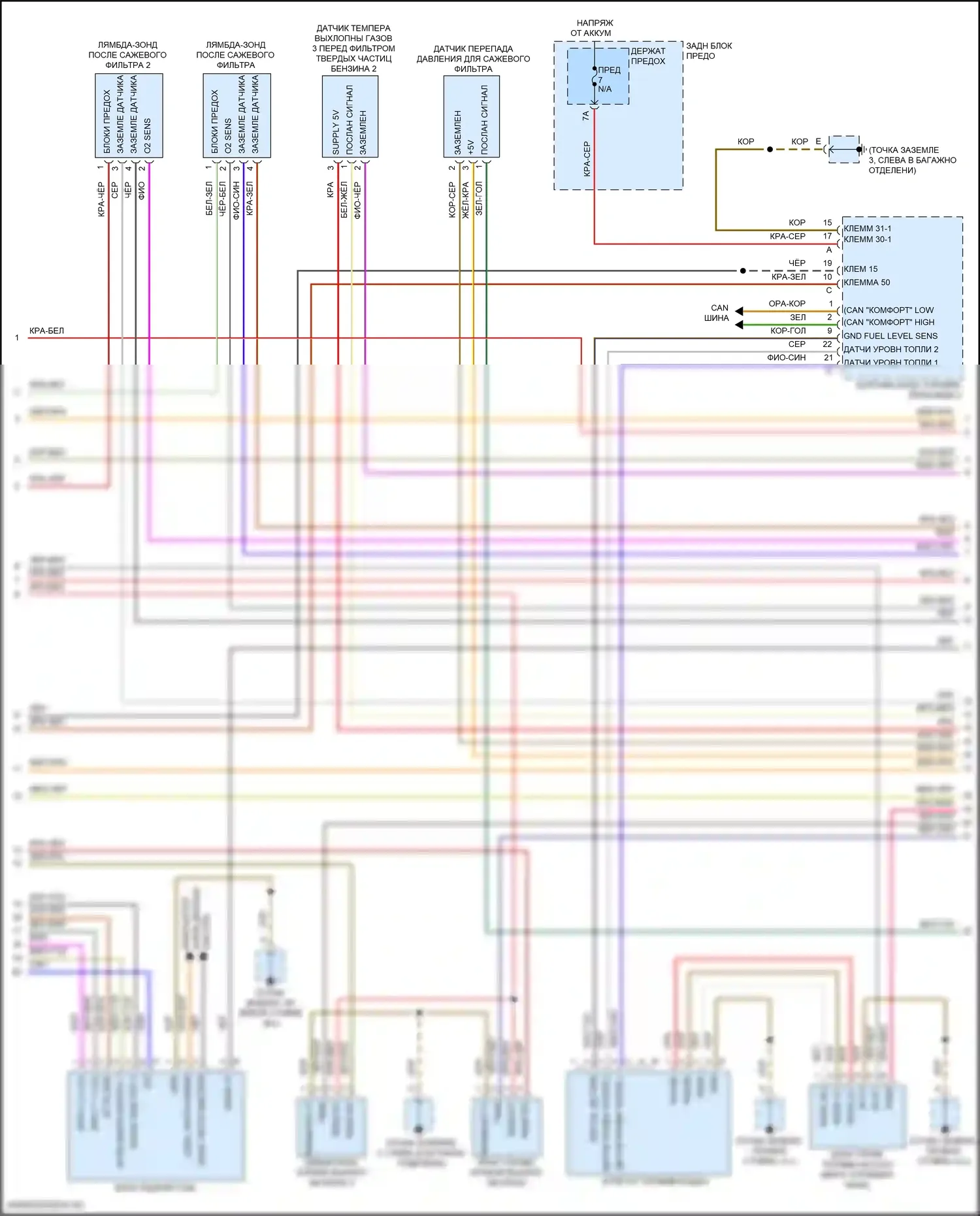 Cayenne Turbo Porsche III (2017-2023): Электросхема двигателя 2.9л турбо (6 из 8) 