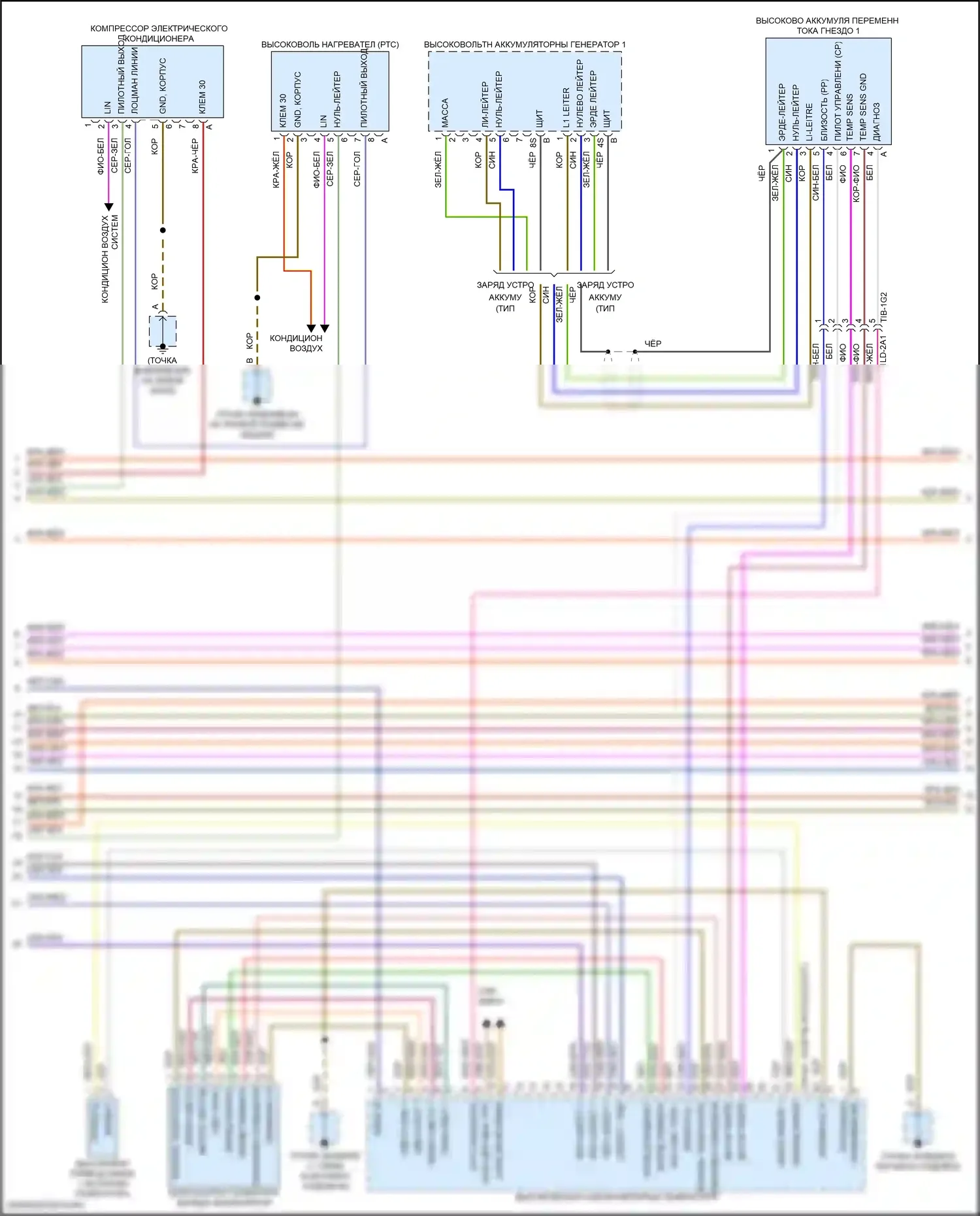 Cayenne Turbo Porsche III (2017-2023): Электросхема двигателя 4.0l турбо гибрид, электросхема гибридной системы (3 из 5) 