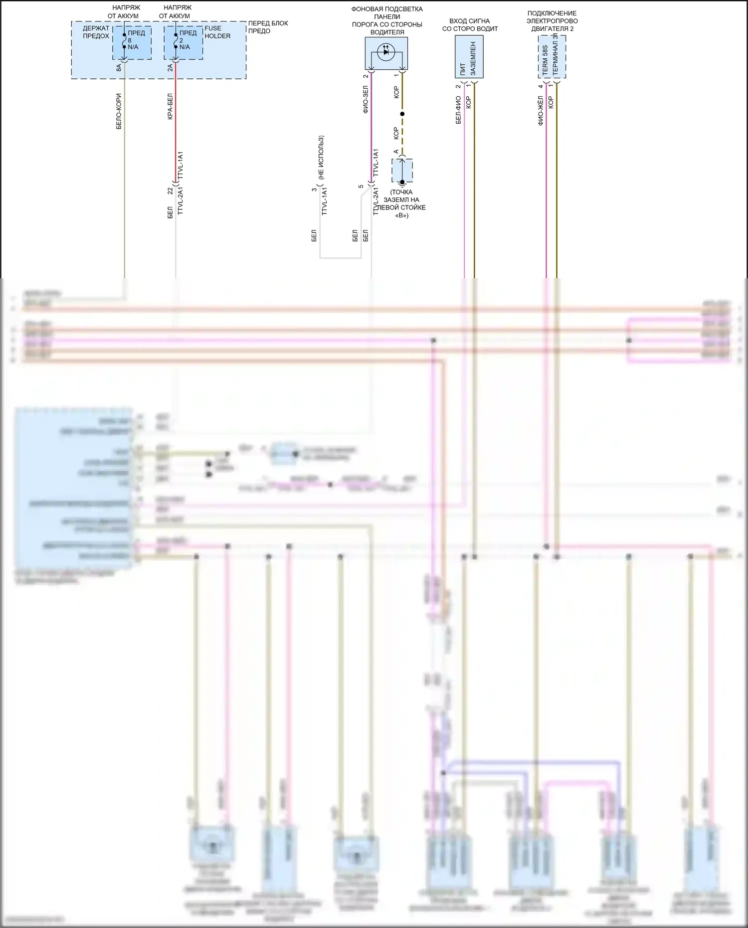 Cayenne Turbo Porsche III (2017-2023): Электросхема освещения салона (5 из 8) 