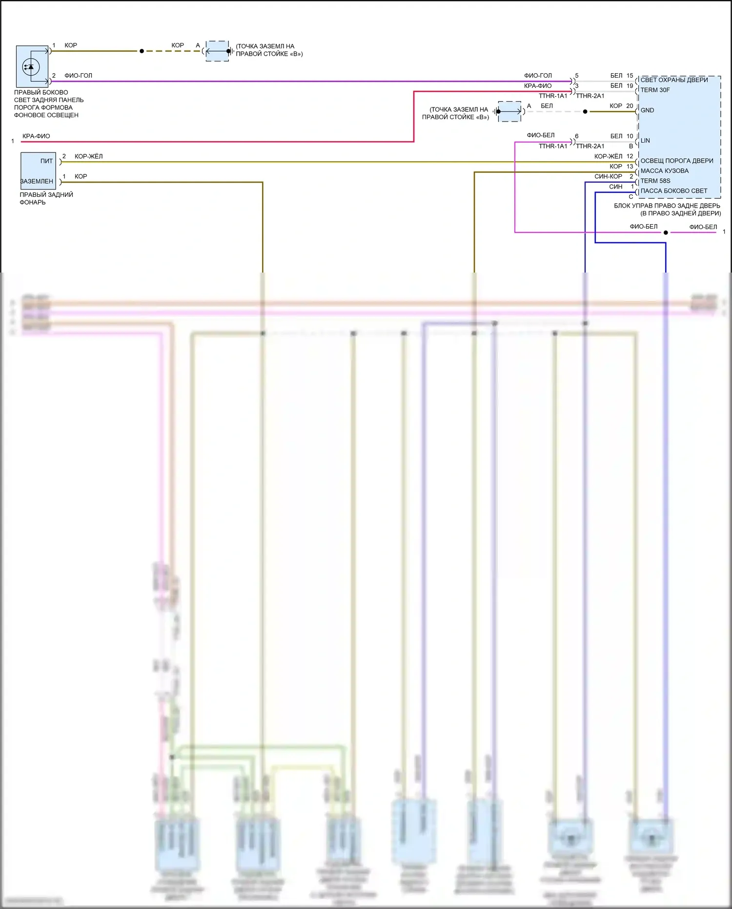Cayenne Turbo Porsche III (2017-2023): Электросхема освещения салона (7 из 8) 