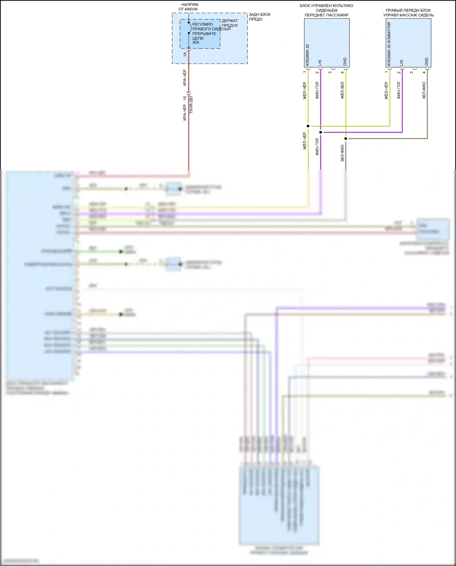 Cayenne Turbo Porsche III (2017-2023): Электросхема сиденья памяти пассажира (1 из 2) 