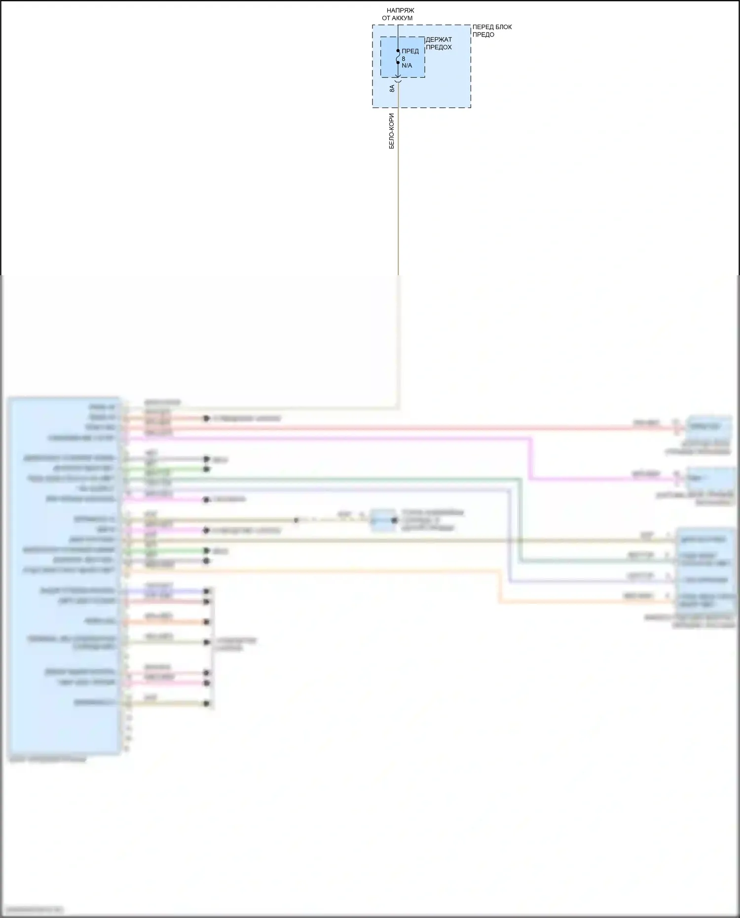 Cayenne Turbo Porsche III (2017-2023): Электросхема потолочного пульта 