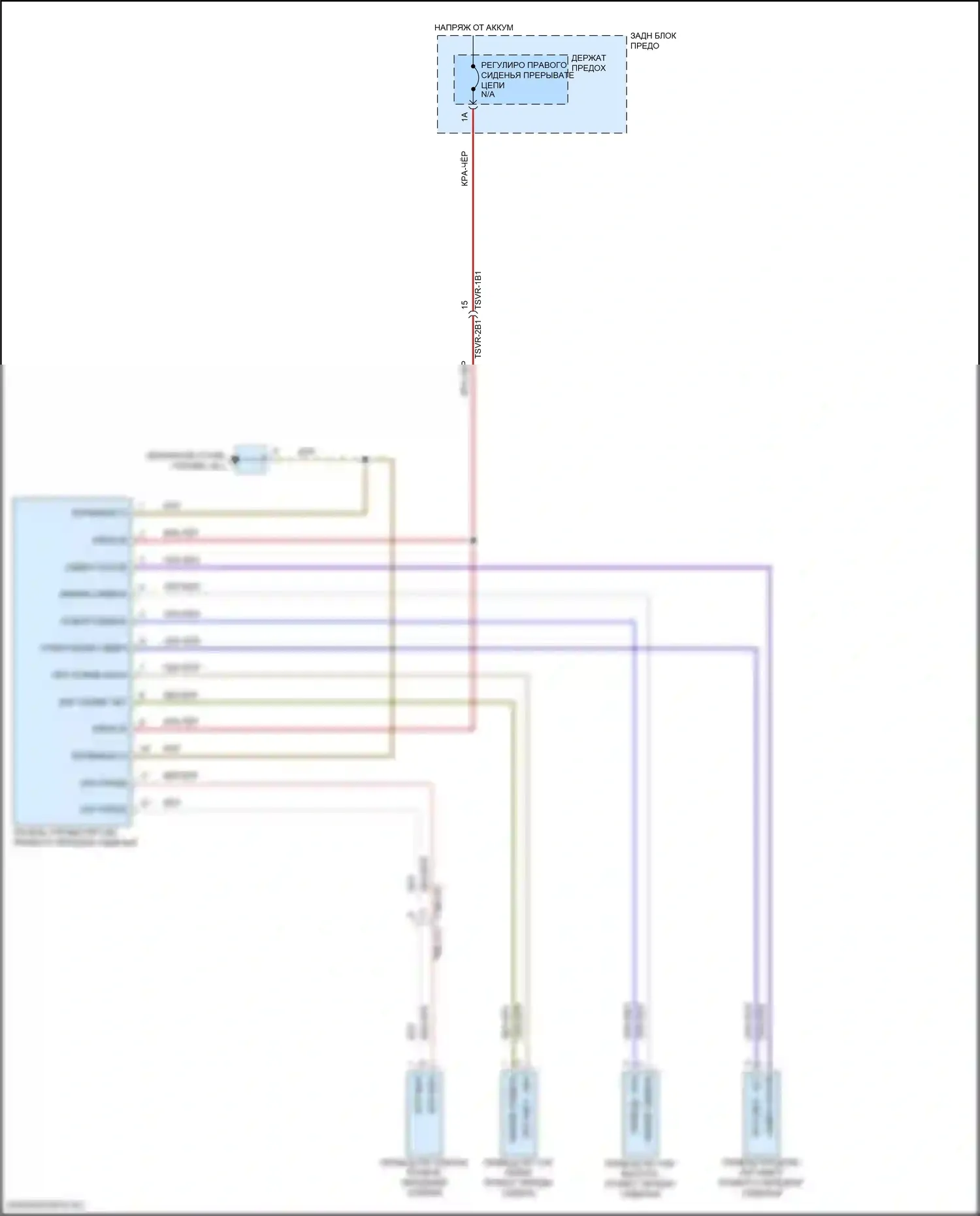 Cayenne Turbo Porsche III (2017-2023): Электросхема сиденья с электроприводом переднего пассажира 