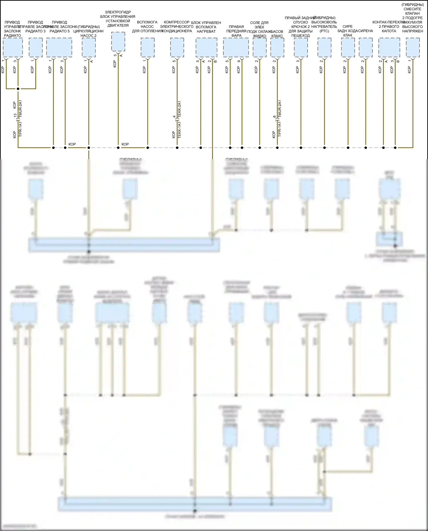 Cayenne Turbo Porsche III (2017-2023): Электросхема разводки массы (2 из 6) 