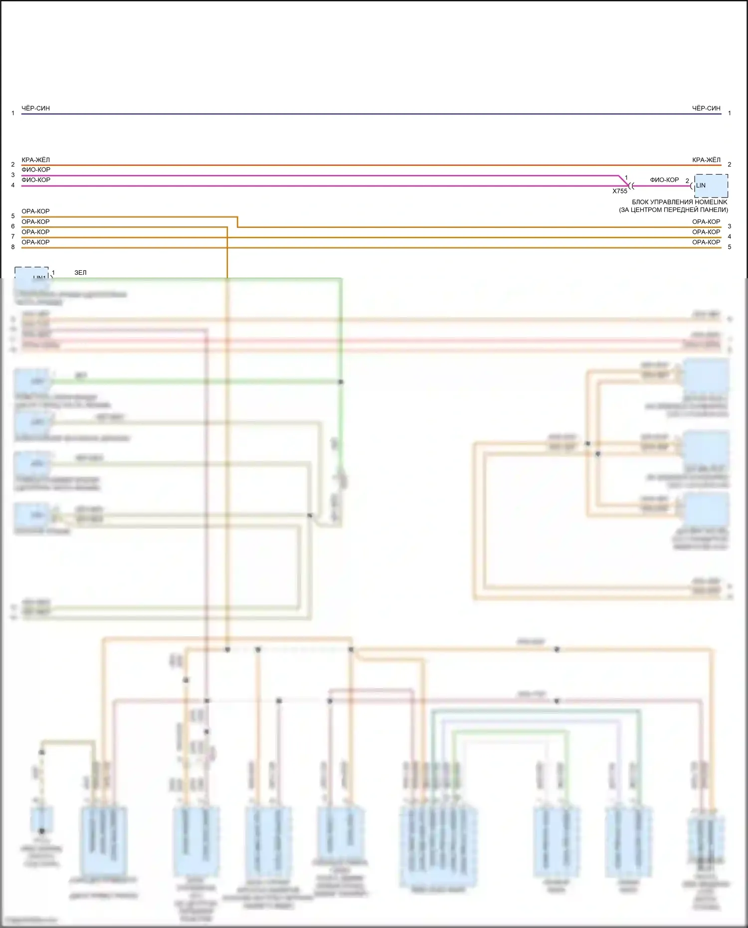 Cayenne Porsche II рестайлинг (2014-2018): Can шина электросхема (2 из 3) 