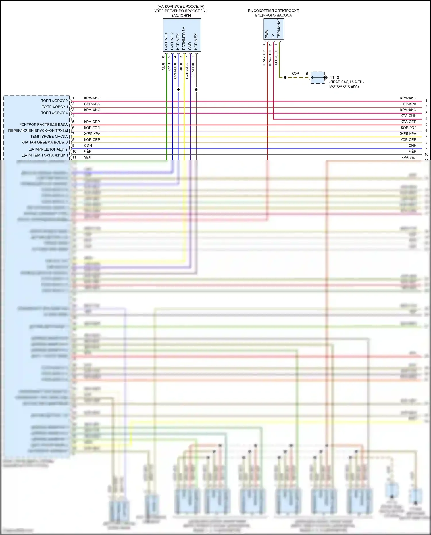 Cayenne Porsche II рестайлинг (2014-2018): Электросхема двигателя 3.6л (1 из 5) 