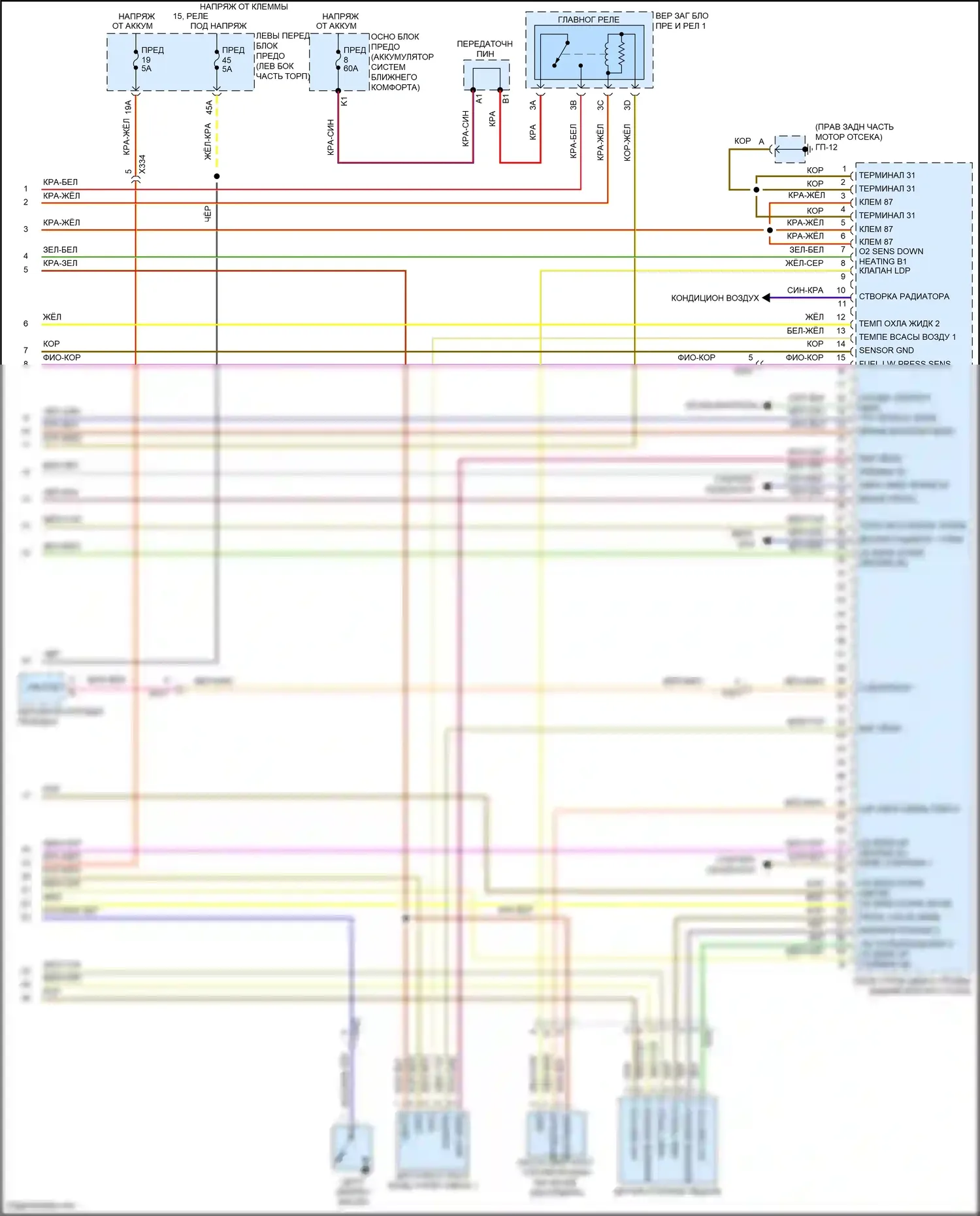 Cayenne Porsche II рестайлинг (2014-2018): Электросхема двигателя 3.6л (5 из 5) 