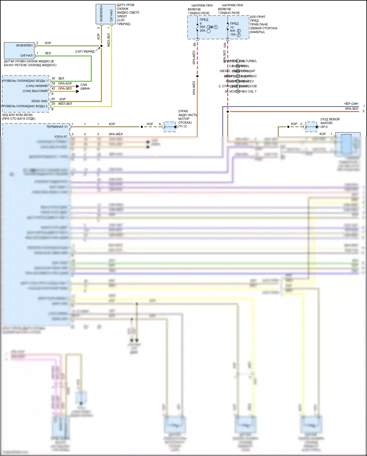 Cayenne Porsche II рестайлинг (2014-2018): Электросхема климат контроля (5 из 6) 