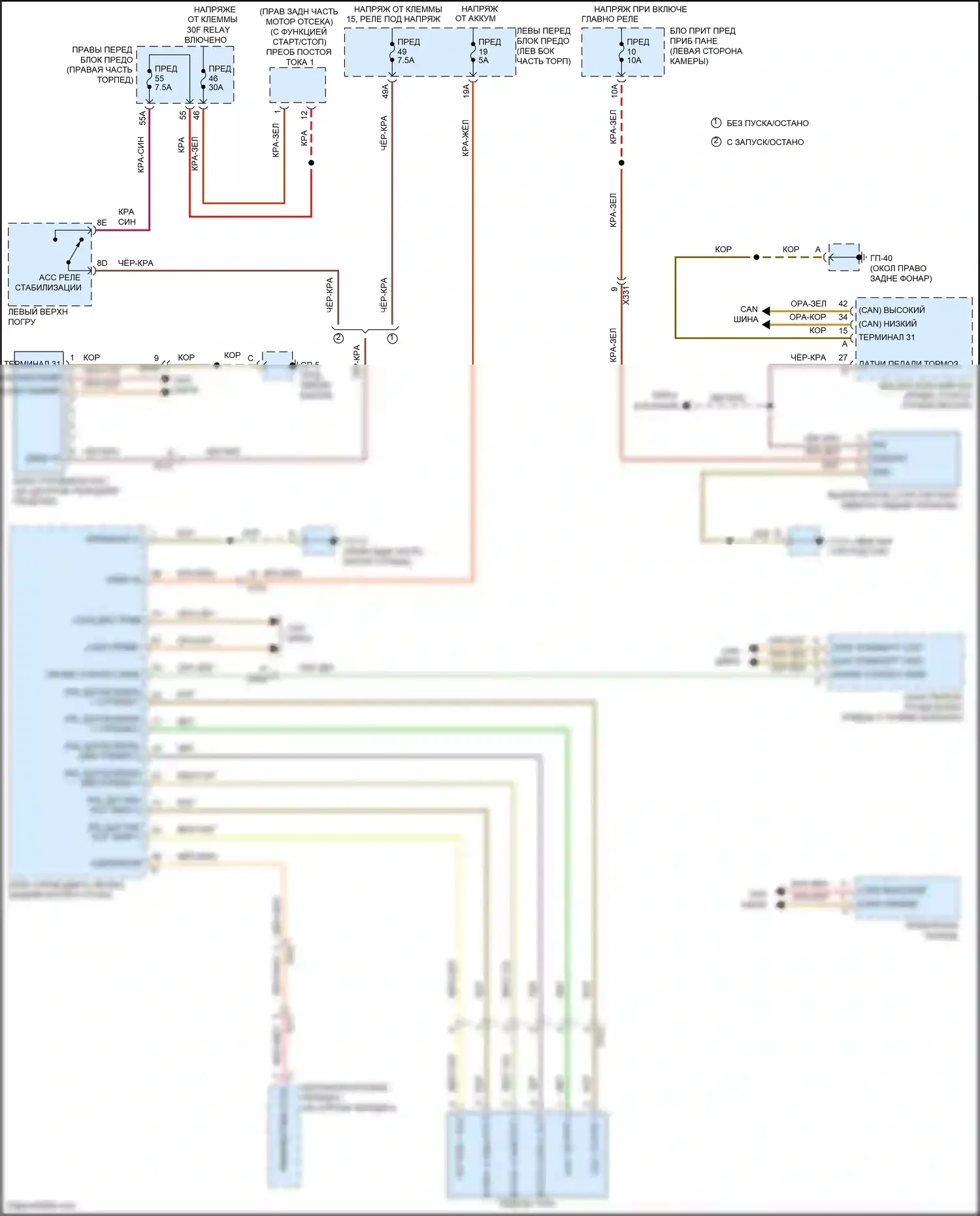 Cayenne Porsche II рестайлинг (2014-2018): 3,0л дизеля, электросхема круиз-контроля 