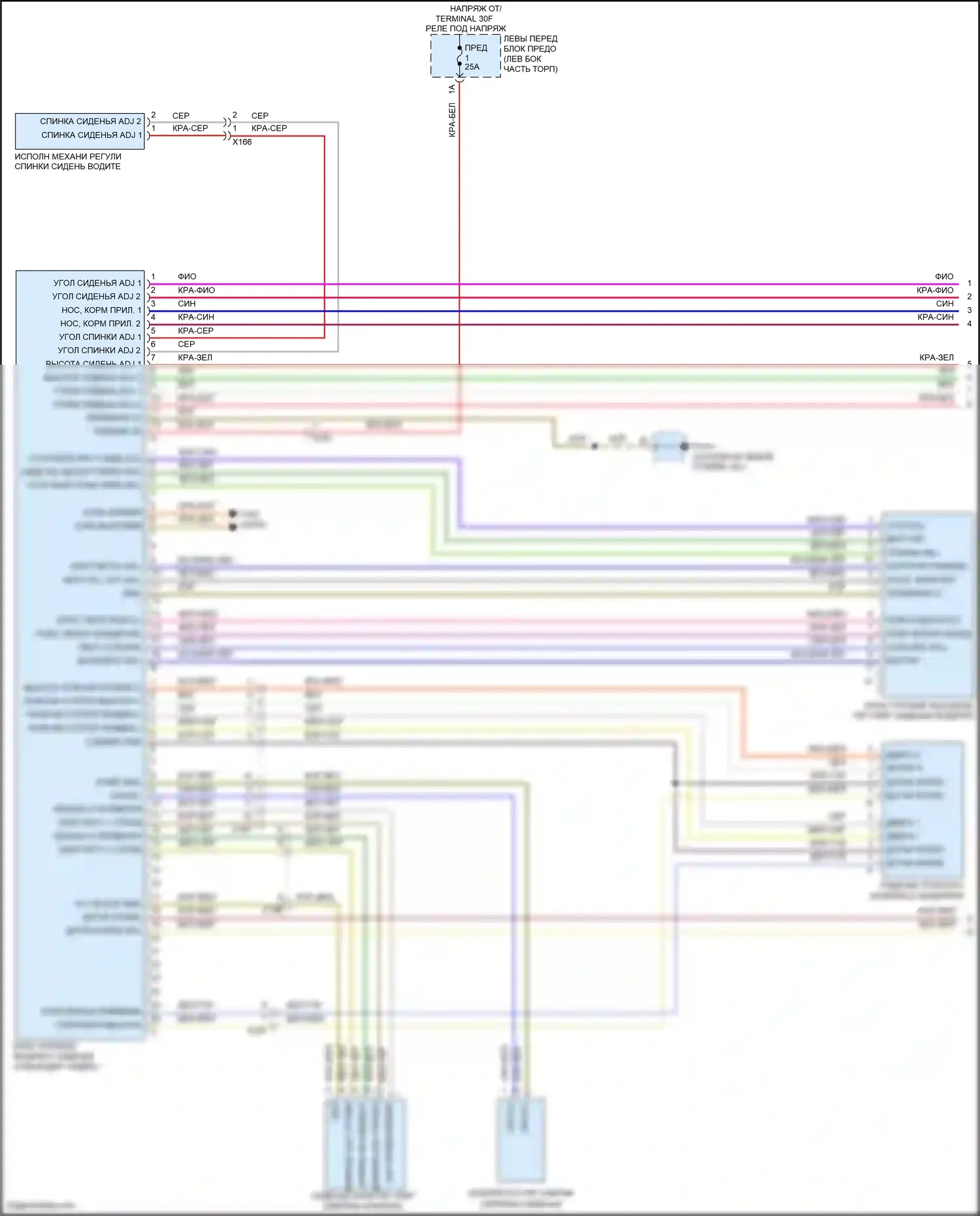 Cayenne Porsche II рестайлинг (2014-2018): Электросхема сиденья памяти водителя (1 из 2) 
