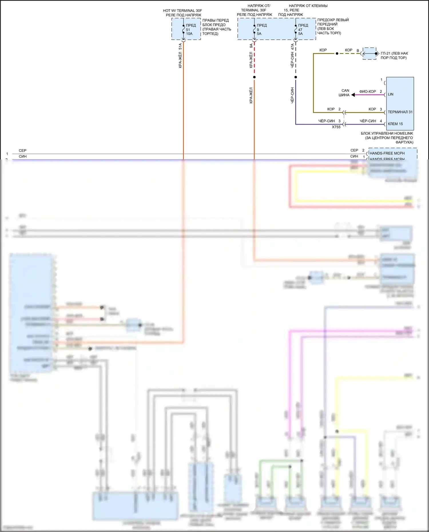 Cayenne Porsche II рестайлинг (2014-2018): Электросхема навигации, с bose (2 из 3) 