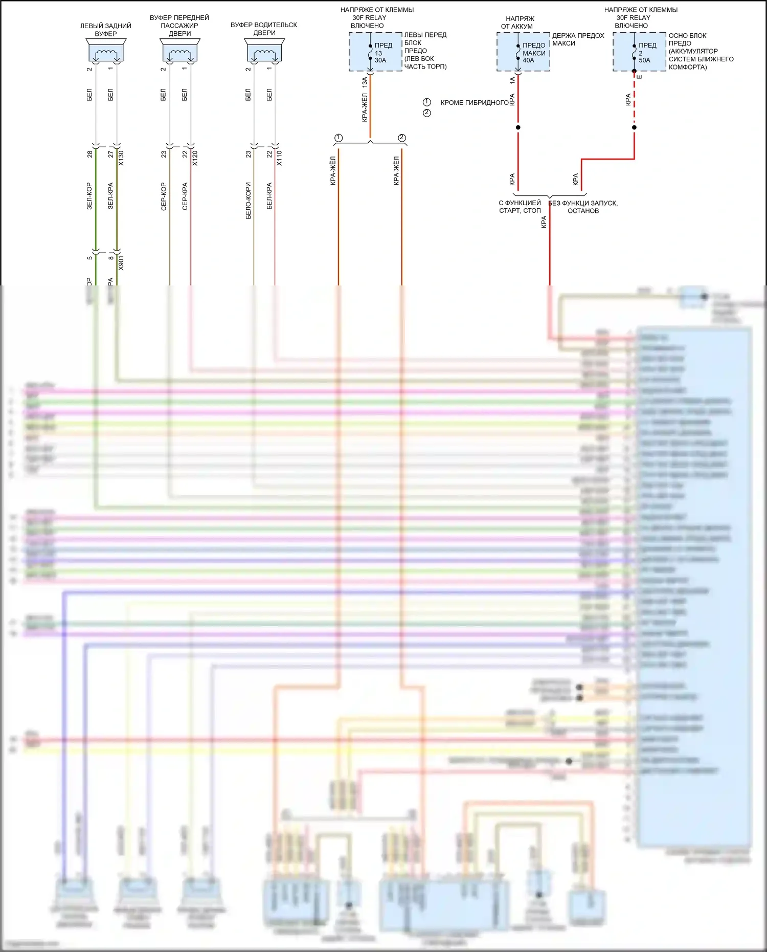 Cayenne Porsche II рестайлинг (2014-2018): Электросхема навигации, с бурметром (4 из 4) 