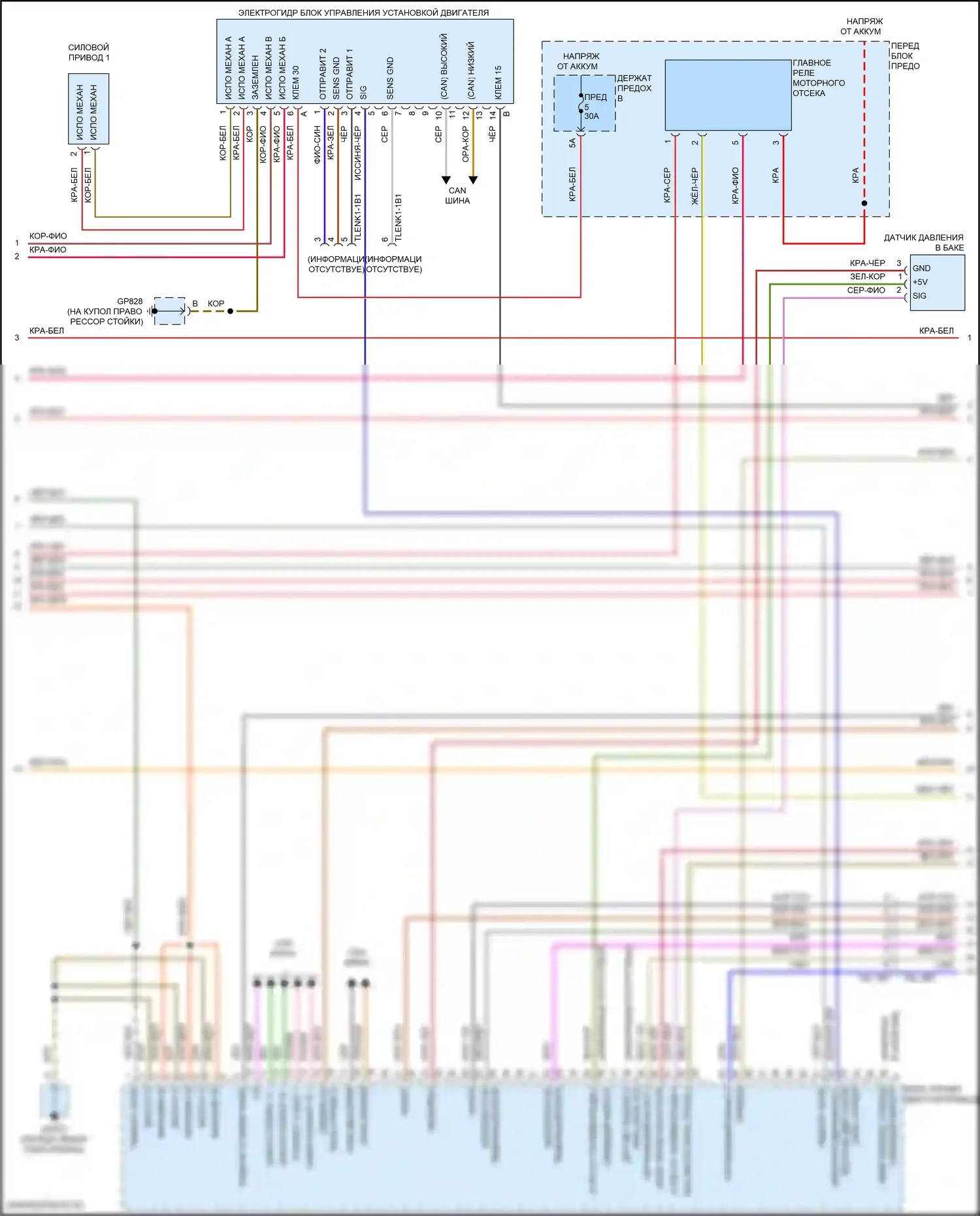 Cayenne Porsche III рестайлинг (2023-2024): Электросхема двигатель 3.0л турбо гибрид, двигатель управляет электросхема (5 из 8) 