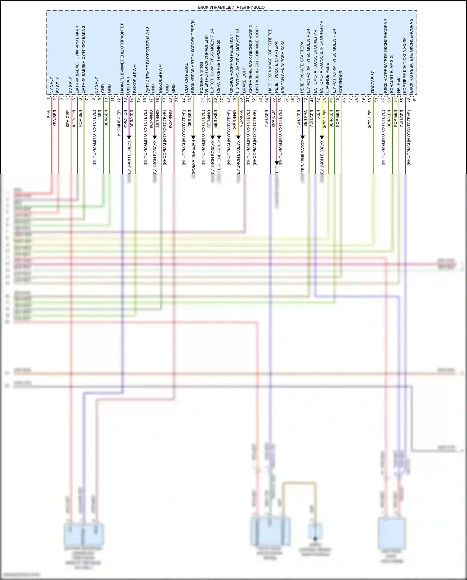Cayenne Porsche III рестайлинг (2023-2024): Электросхема двигателя 4.0l turbo, ea825evo (12 из 13) 