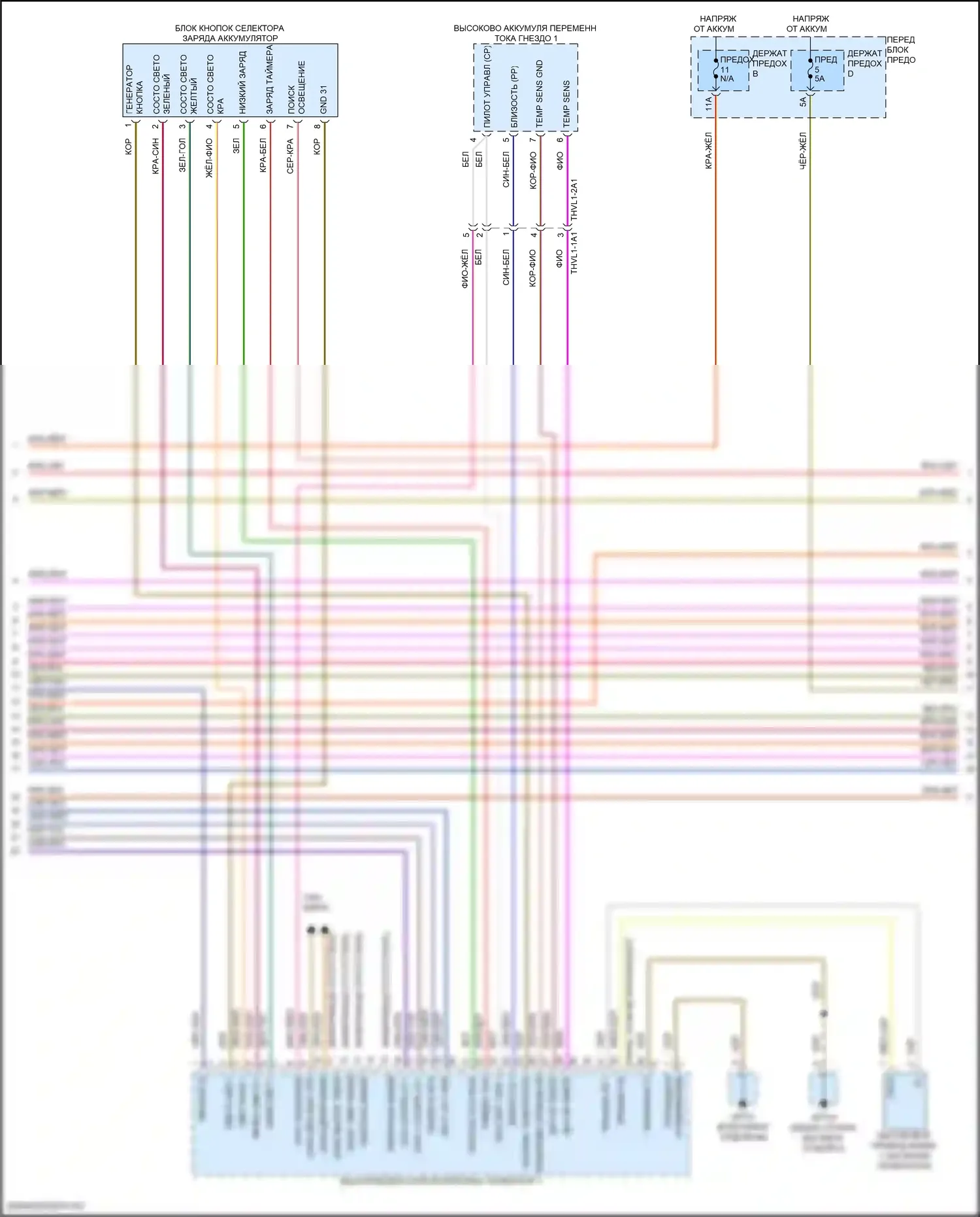 Cayenne Porsche III рестайлинг (2023-2024): Электросхема двигателя 4.0l турбо гибрид, электросхема гибридной системы (4 из 7) 