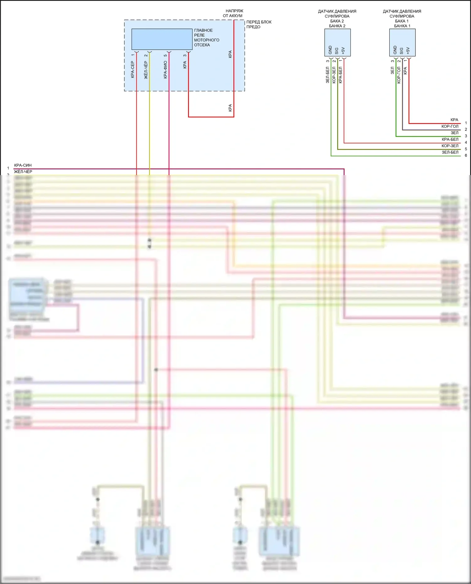 Cayenne Porsche III рестайлинг (2023-2024): Электросхема двигателя 4.0л турбо гибрид, электросхема органов управления двигателем, ea825 (8 из 11) 