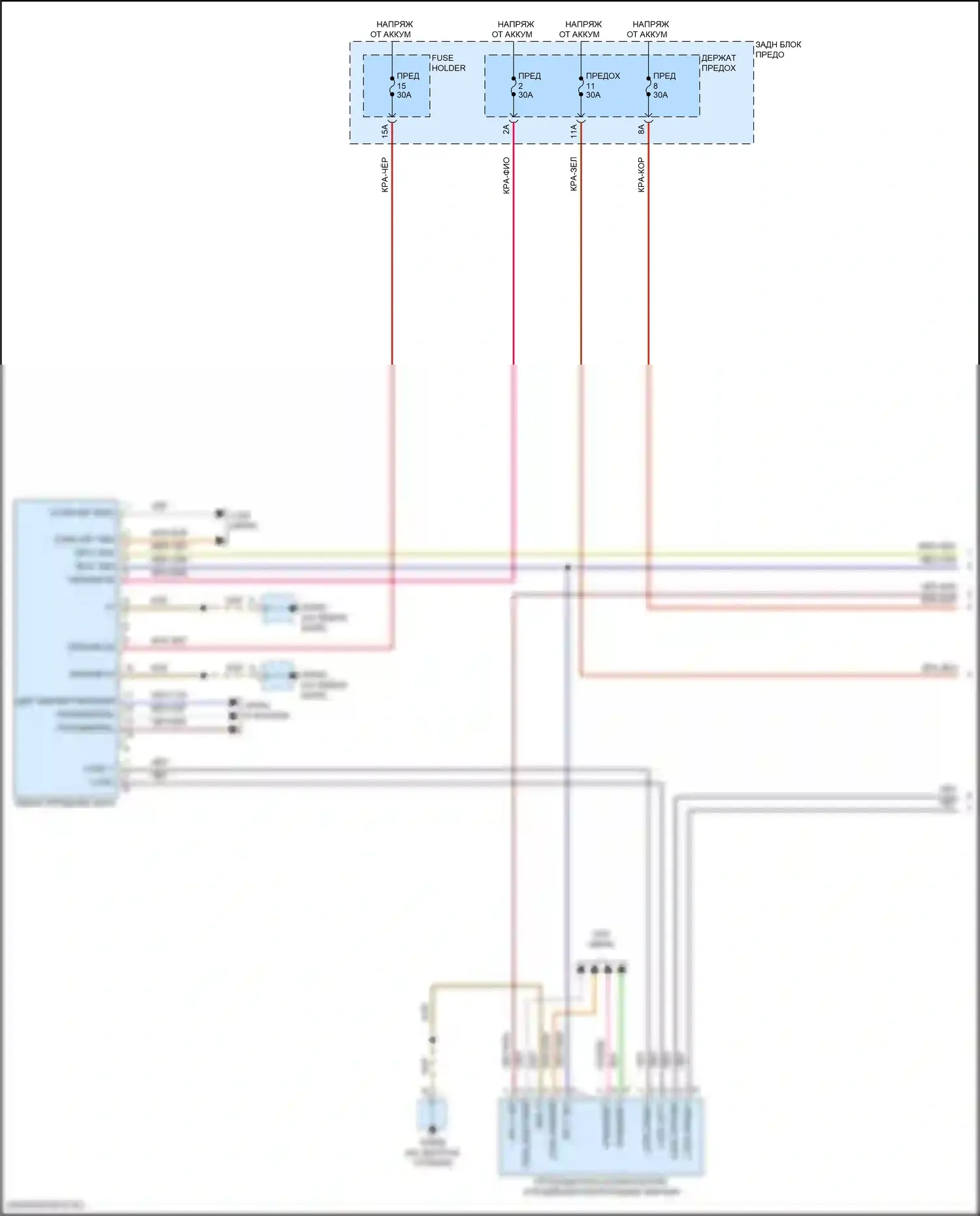 Cayenne Porsche III рестайлинг (2023-2024): Электросхема фар (1 из 2) 