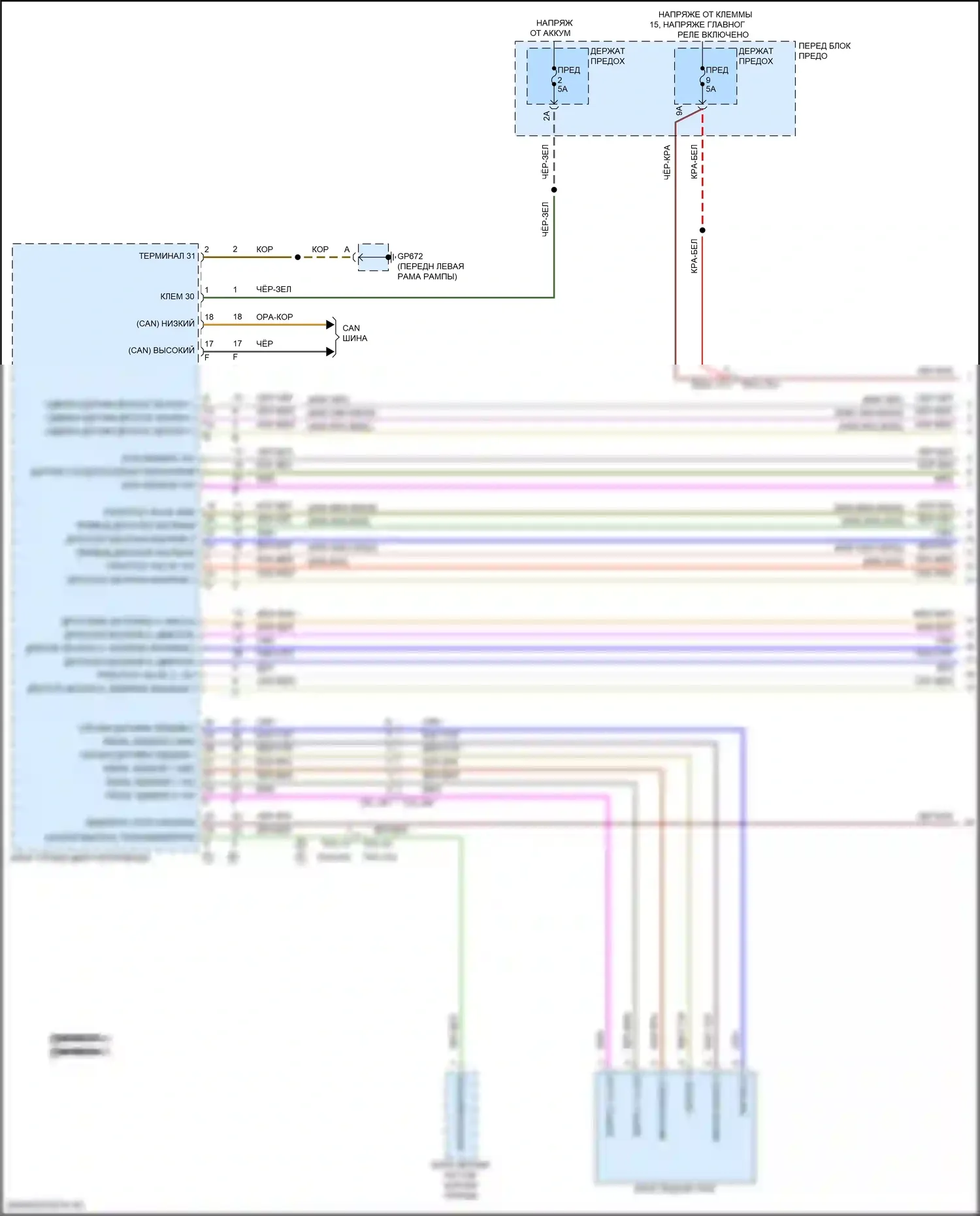 Cayenne Porsche III рестайлинг (2023-2024): Электросхема круиз-контроля (1 из 2) 