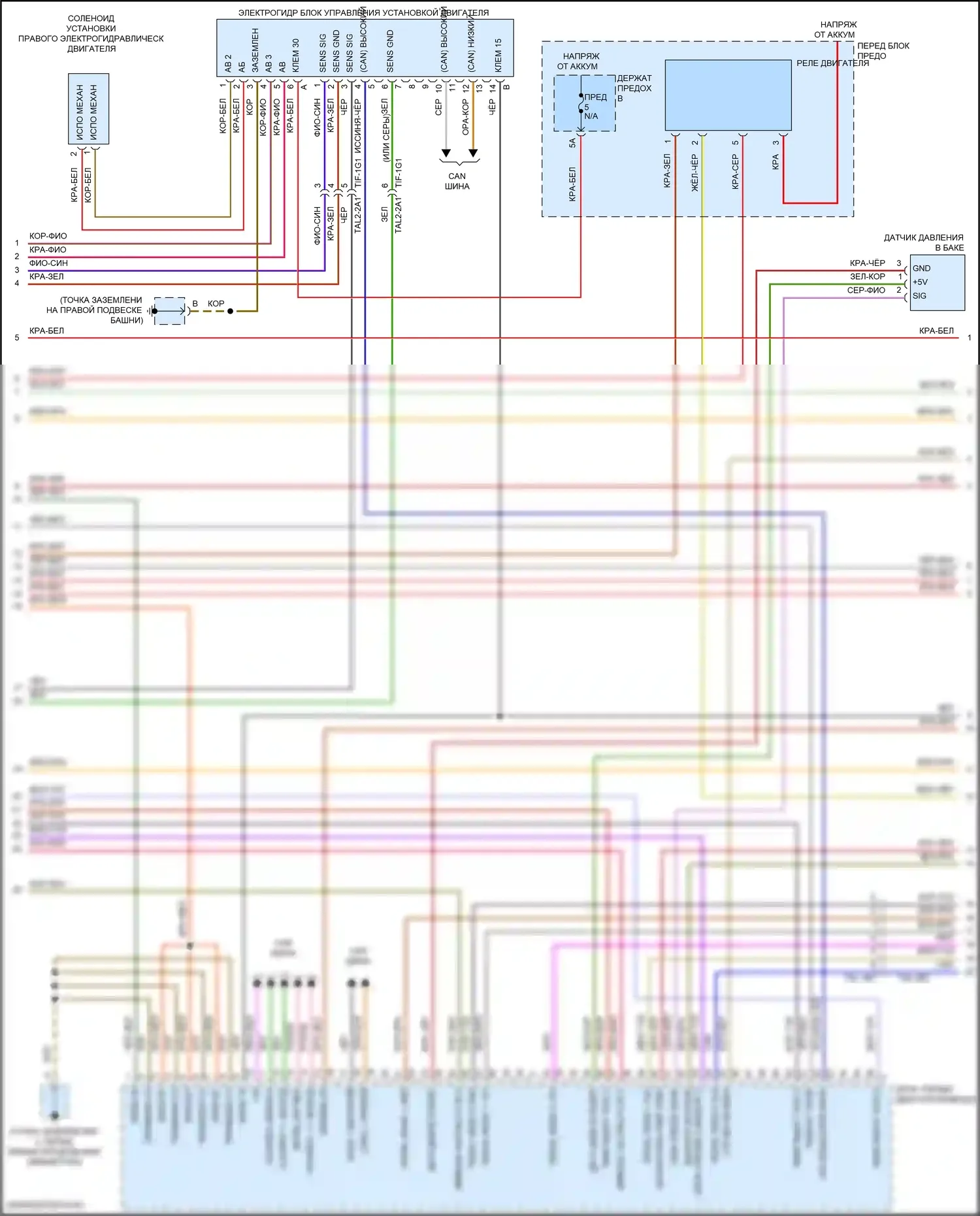 Cayenne Porsche III (2017-2023): Электросхема двигателя 2.9л турбо (5 из 8) 