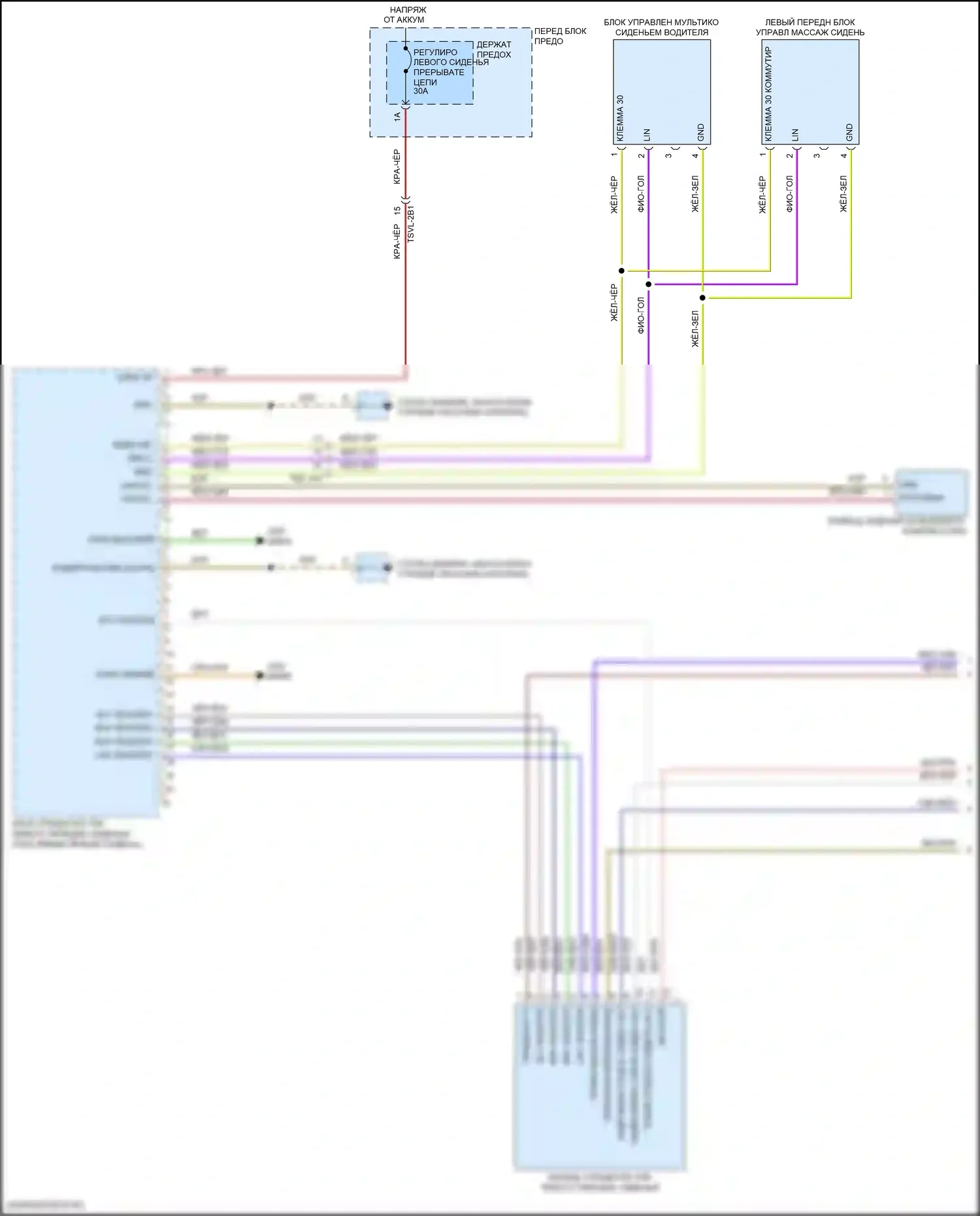 Cayenne Porsche III (2017-2023): Электросхема сиденья памяти водителя (1 из 2) 