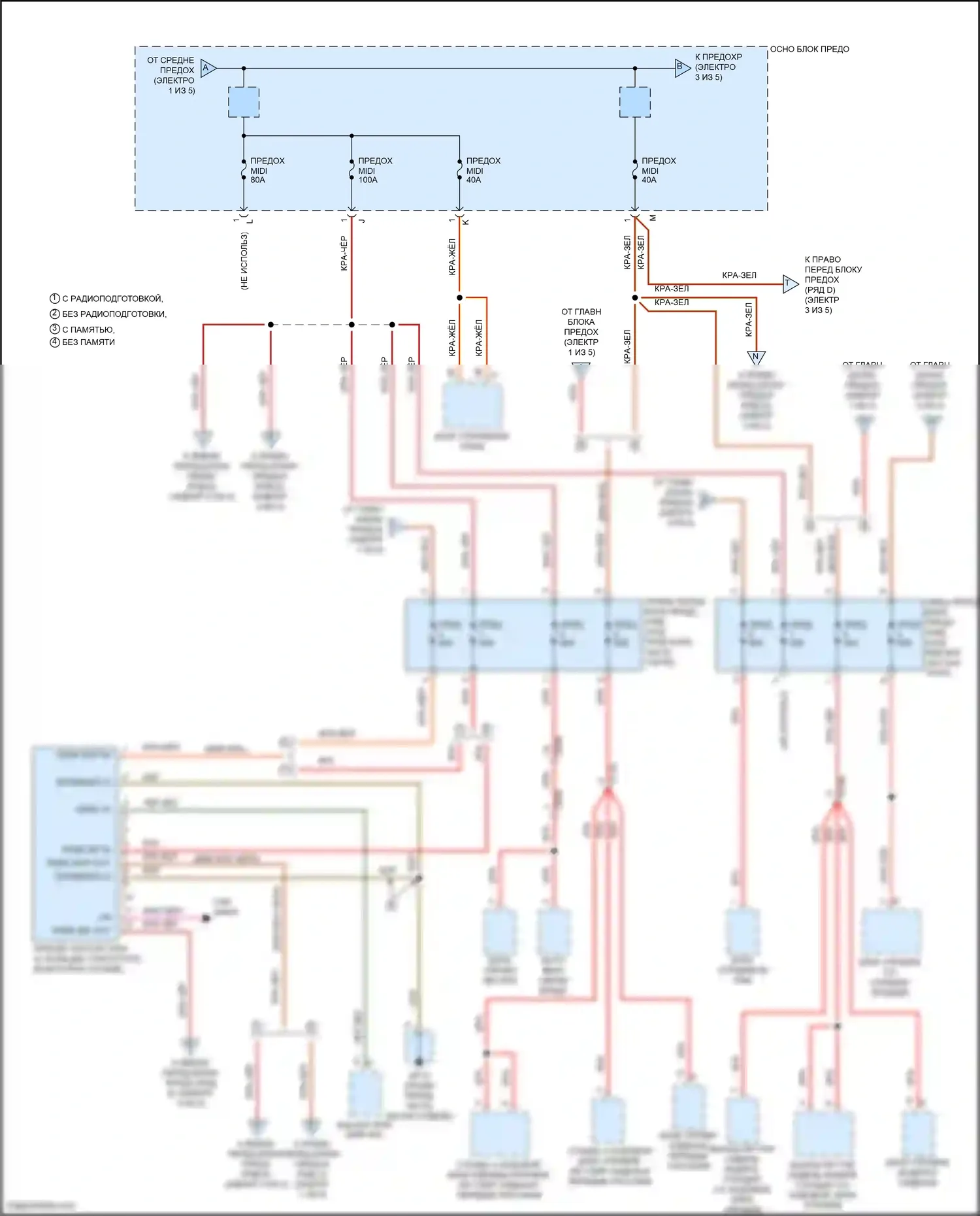 Cayman GT4 Porsche 981 (2015-2016): Электросхема блока предохранителей реле (2 из 5) 