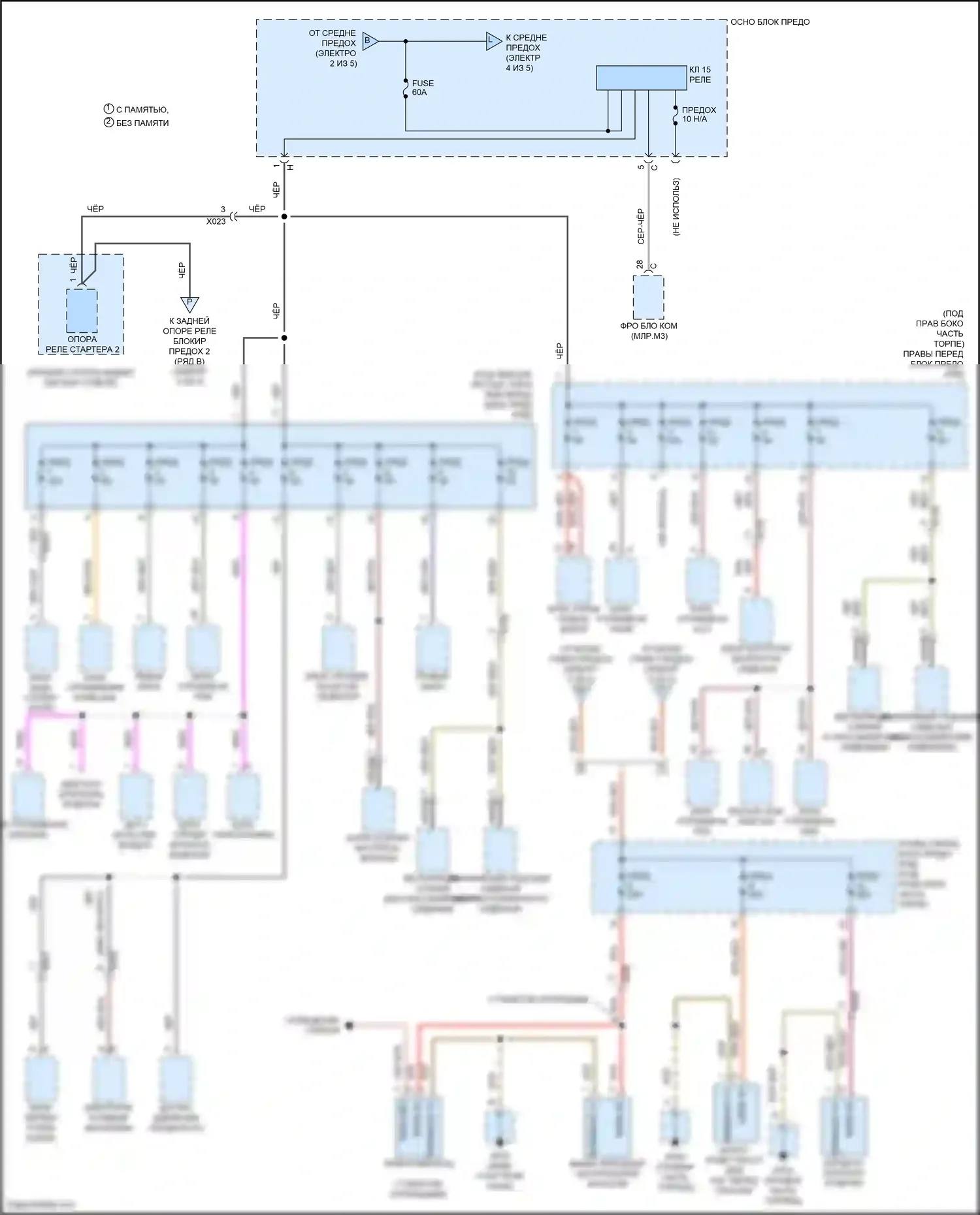 Cayman GT4 Porsche 981 (2015-2016): Электросхема блока предохранителей реле (3 из 5) 