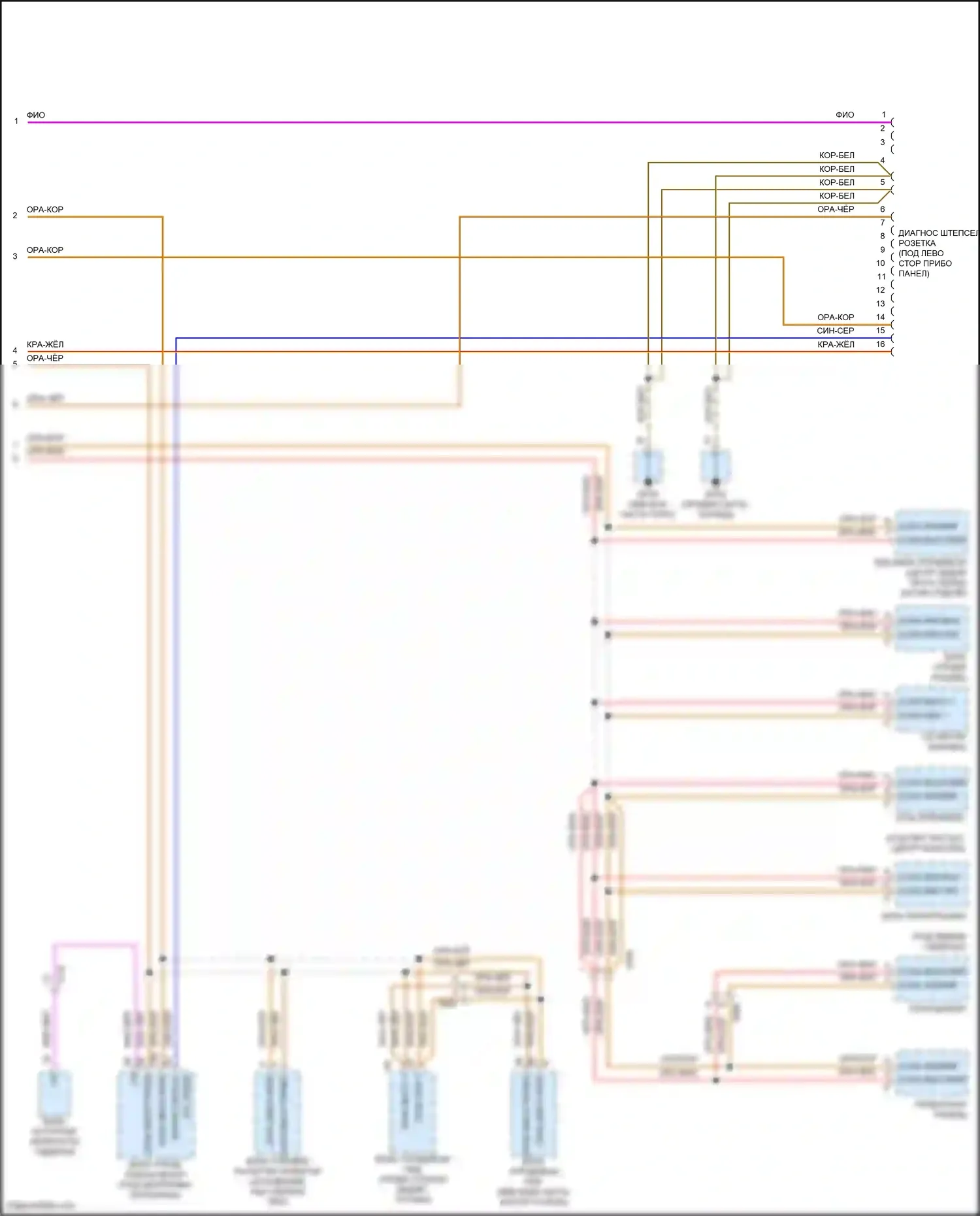 Cayman GT4 Porsche 981 (2015-2016): Can шина электросхема (2 из 2) 