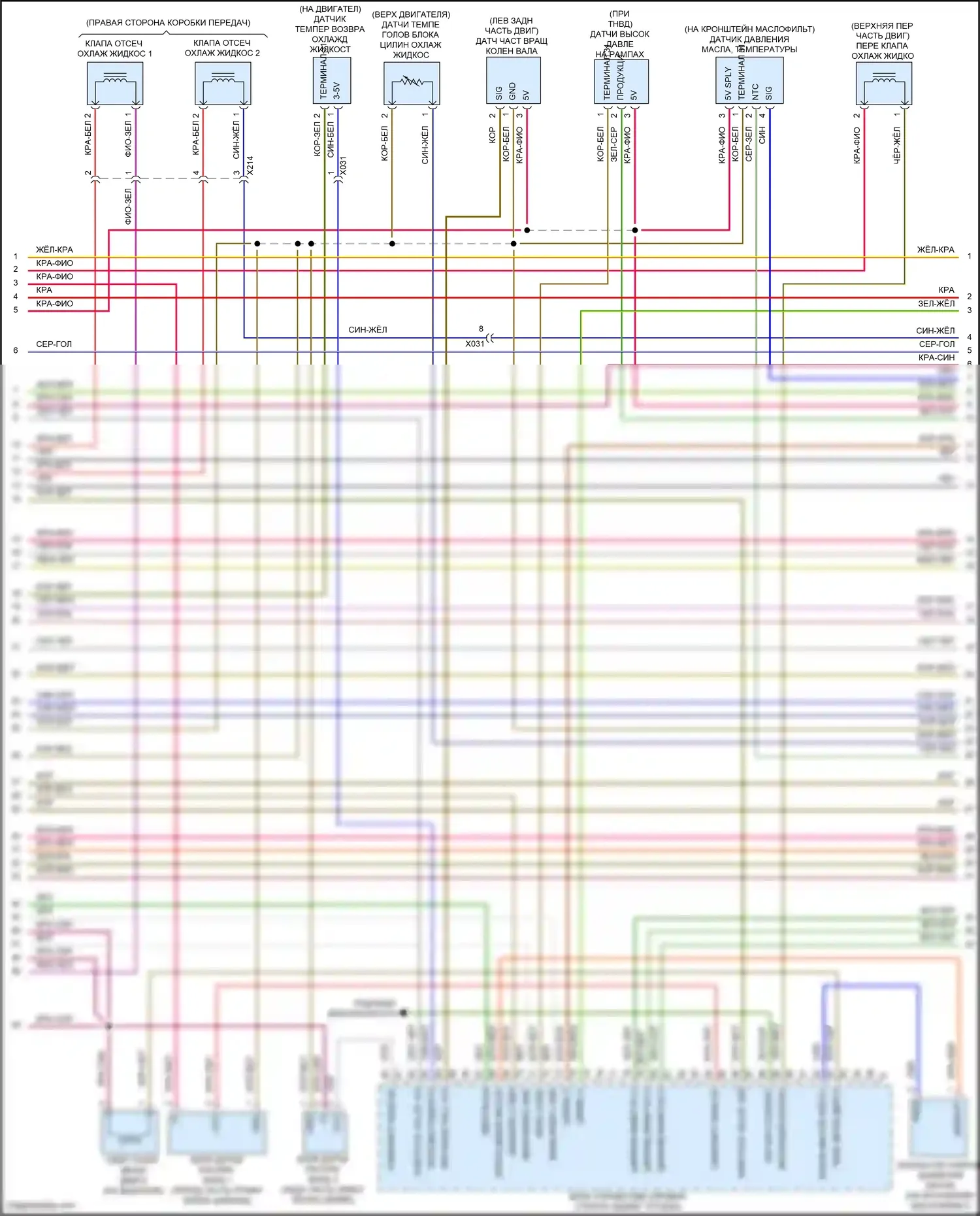 Cayman GT4 Porsche 981 (2015-2016): Электросхема двигателя 2.7л (5 из 6) 