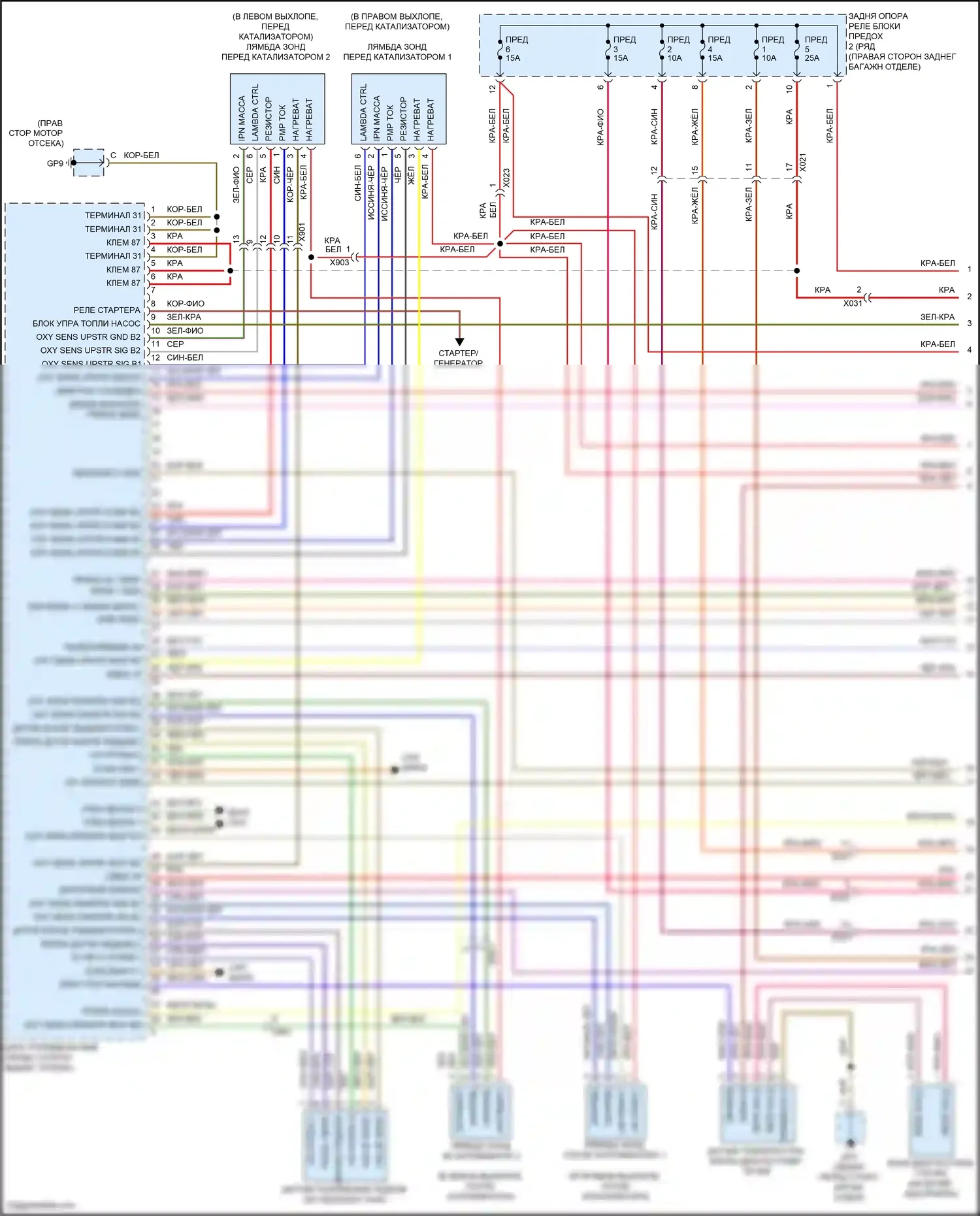 Cayman GT4 Porsche 981 (2015-2016): Электросхема двигателя 3.4l (1 из 6) 