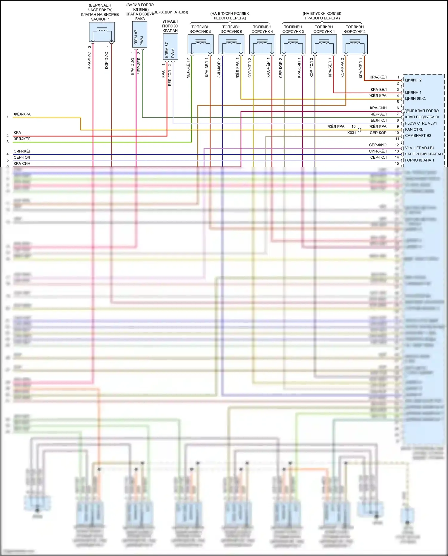 Cayman GT4 Porsche 981 (2015-2016): Электросхема двигателя 3.4l (6 из 6) 