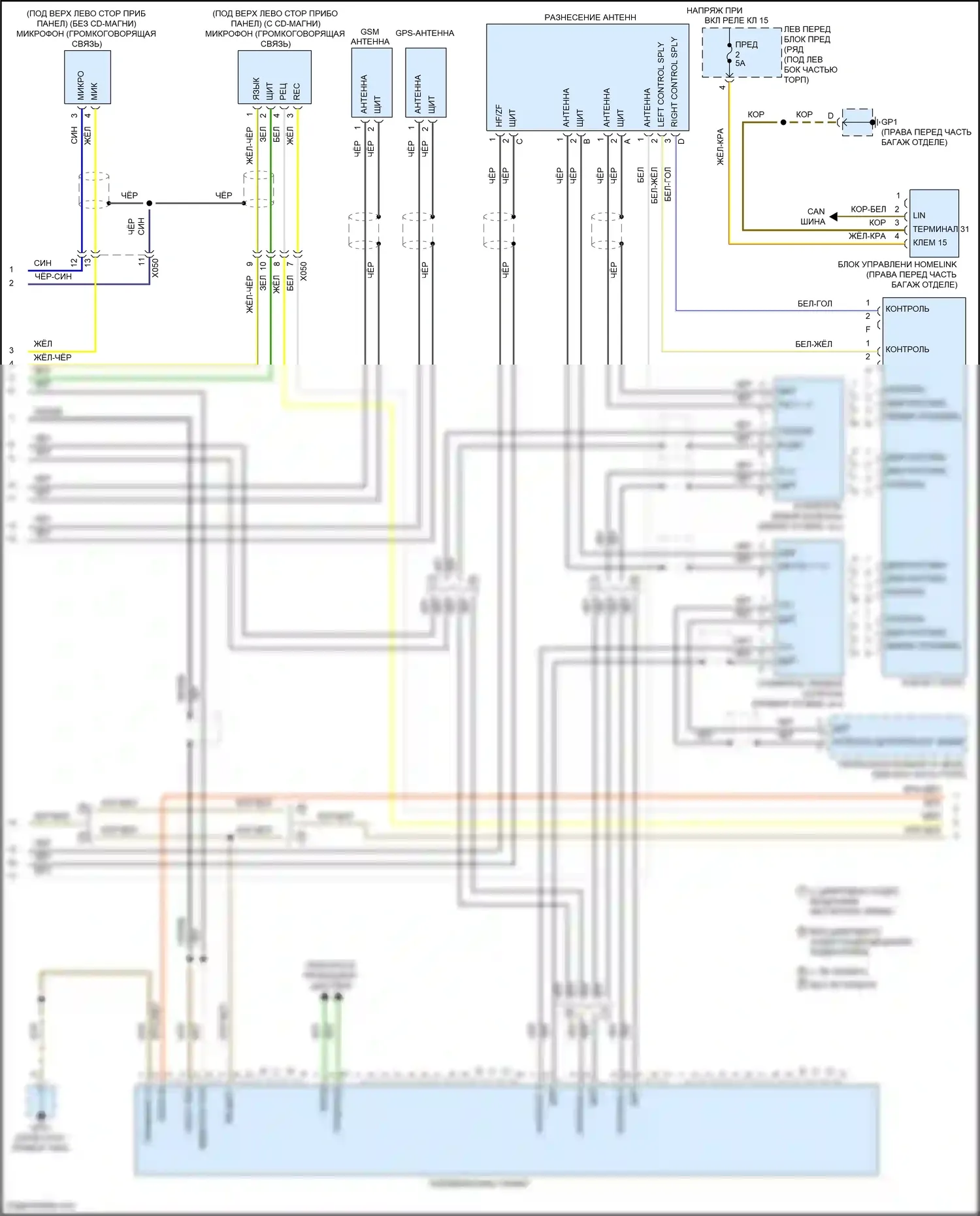 Cayman GT4 Porsche 981 (2015-2016): Электросхема магнитолы премиум-класса, с бирместер (2 из 4) 