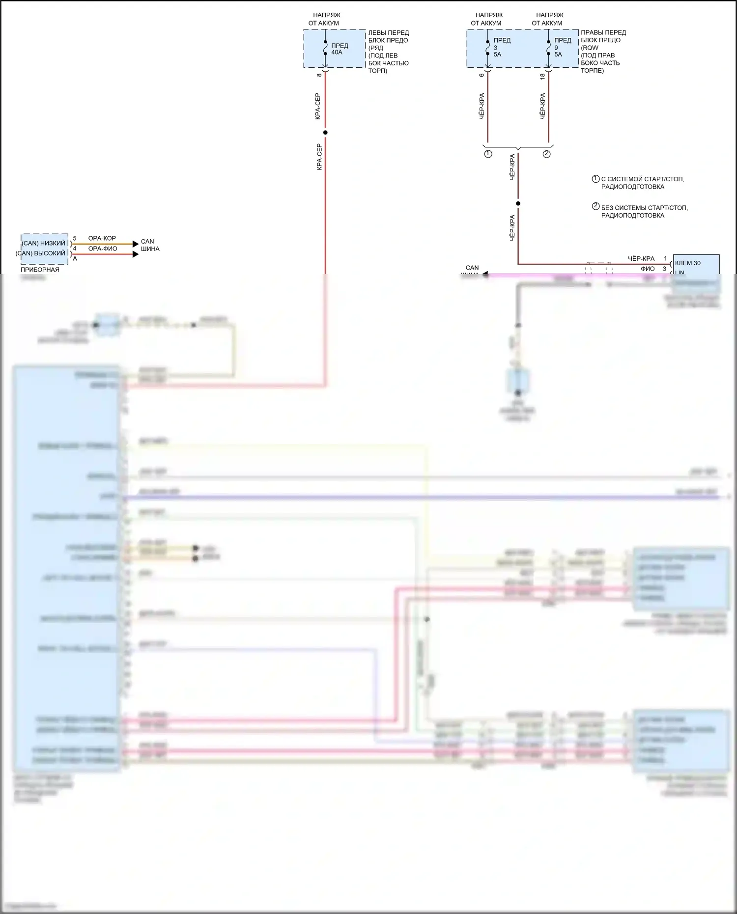 Cayman GT4 Porsche 981 (2015-2016): Электросхема складной крыши/люка (1 из 2) 