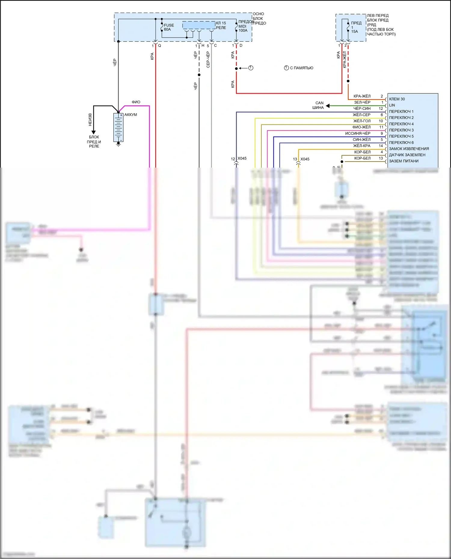 Cayman GT4 Porsche 981 (2015-2016): Электросхема стартера 