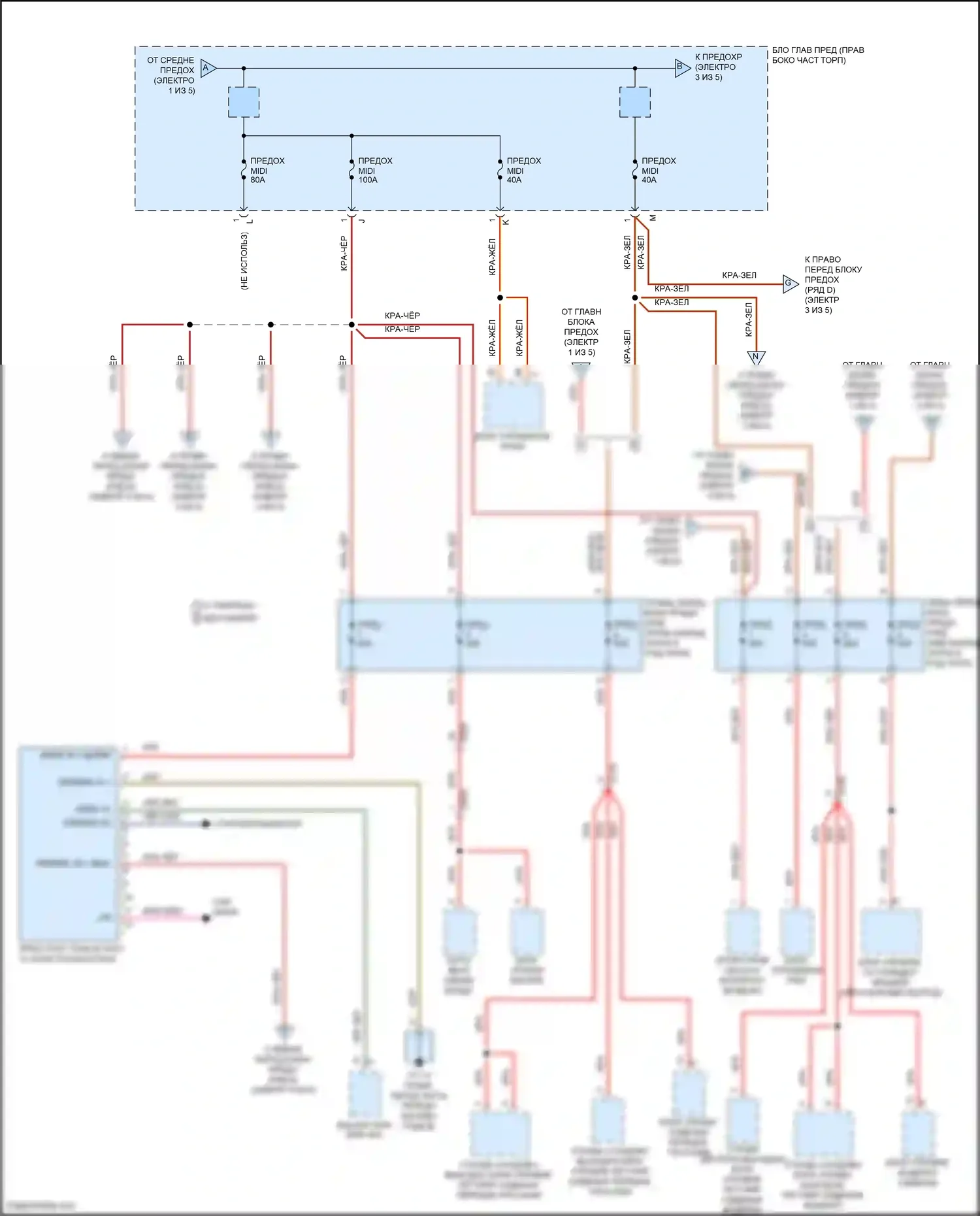 Cayman GT4 Porsche 982 (2019-2024): Электросхема блока предохранителей реле (2 из 5) 