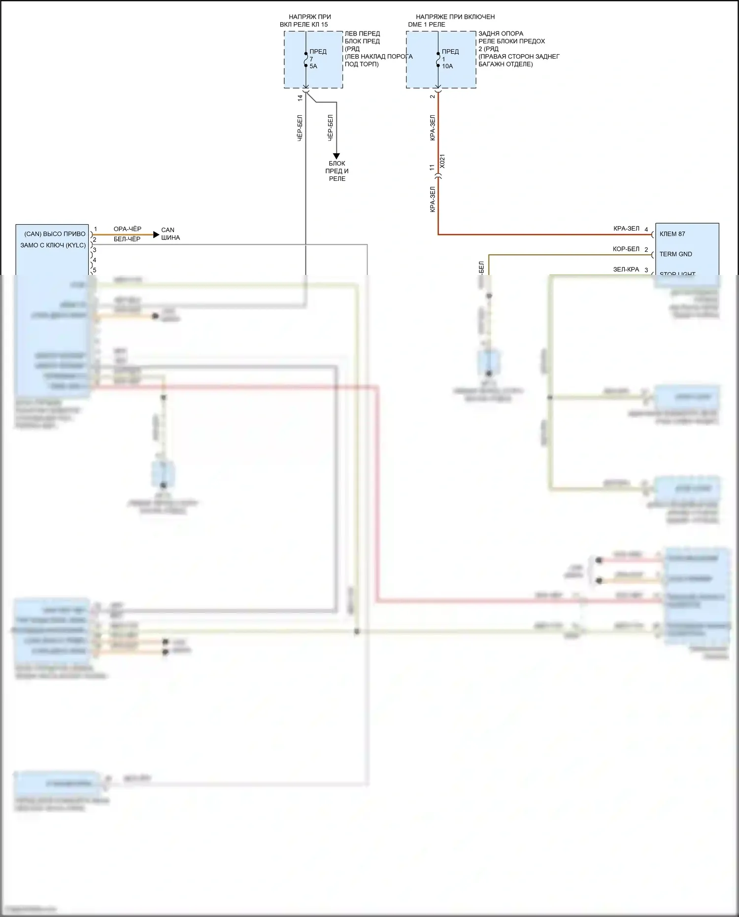Cayman GT4 Porsche 982 (2019-2024): Электросхема блокировки селектора 