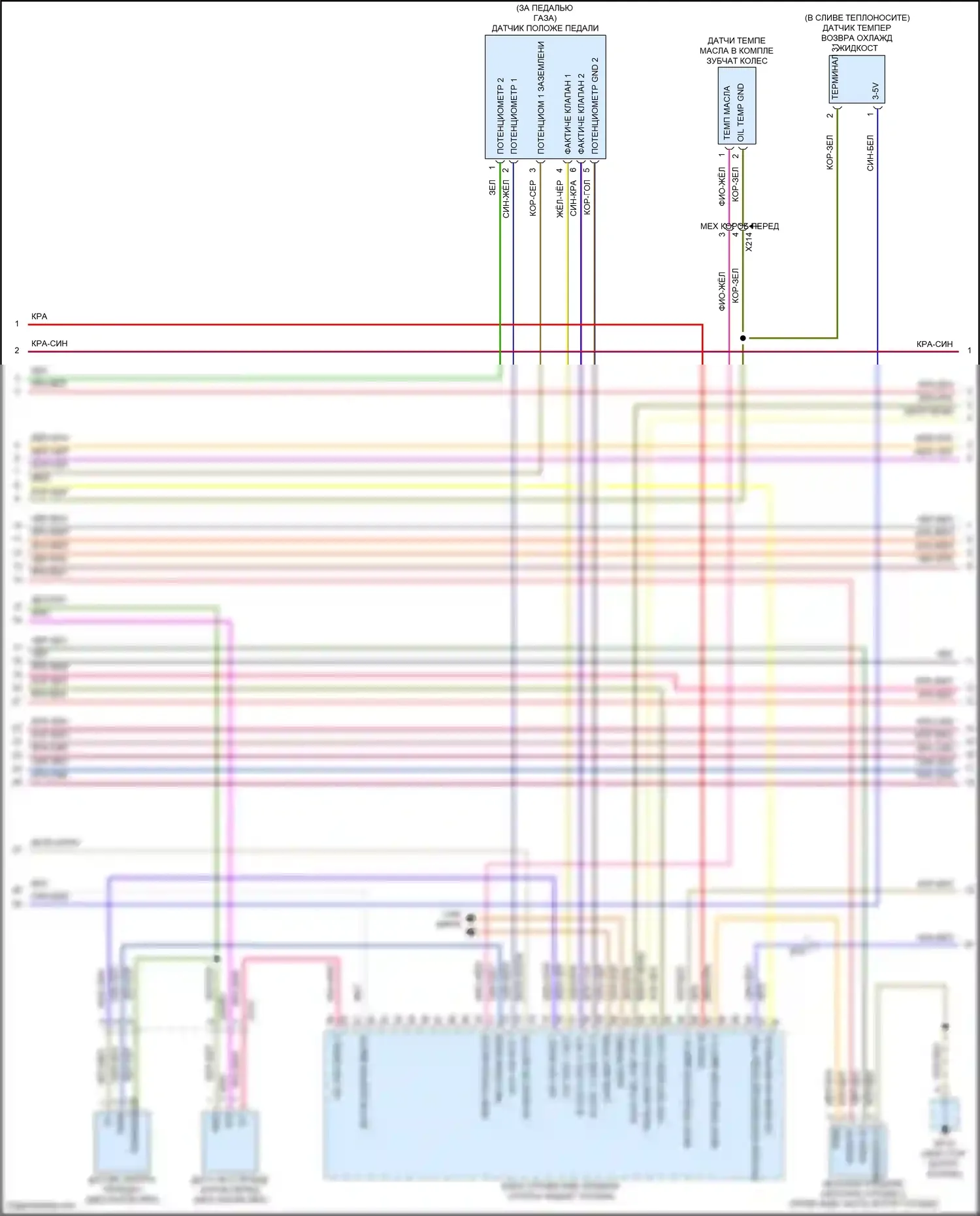 Cayman GT4 Porsche 982 (2019-2024): Электросхема двигателя 2.0л турбо (3 из 7) 
