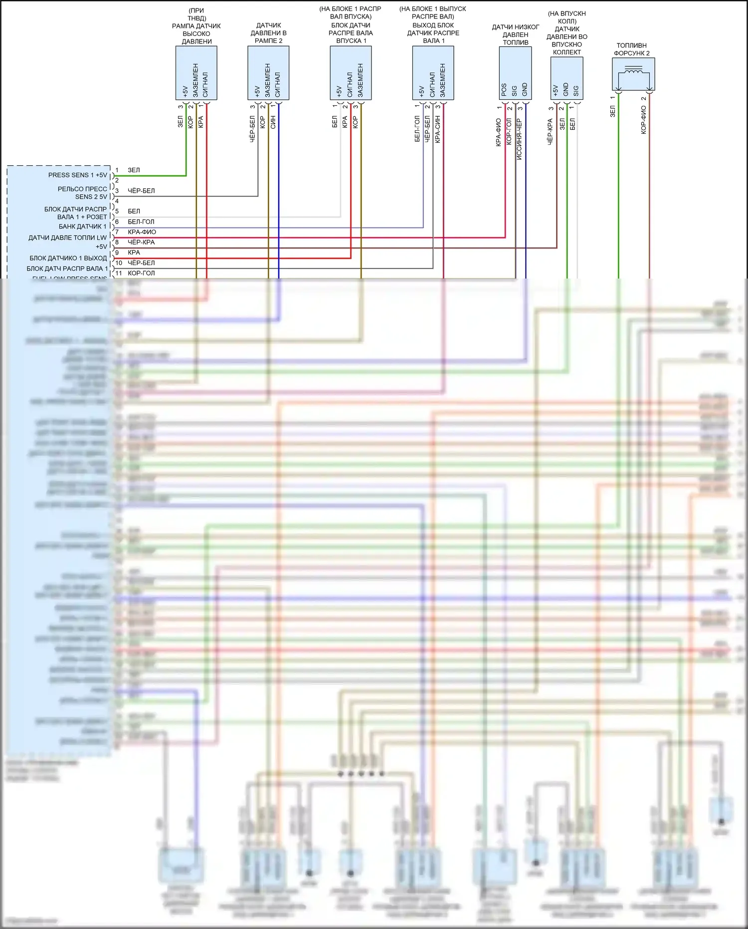 Cayman GT4 Porsche 982 (2019-2024): Электросхема двигателя 4.0l (1 из 8) 