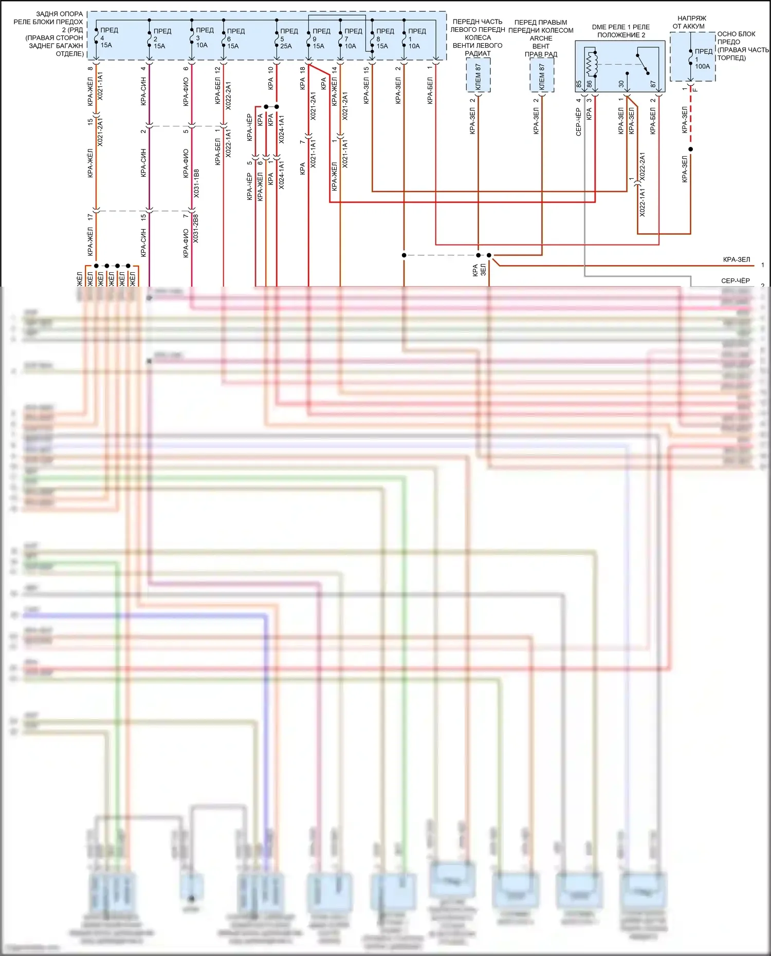 Cayman GT4 Porsche 982 (2019-2024): Электросхема двигателя 4.0l (2 из 8) 
