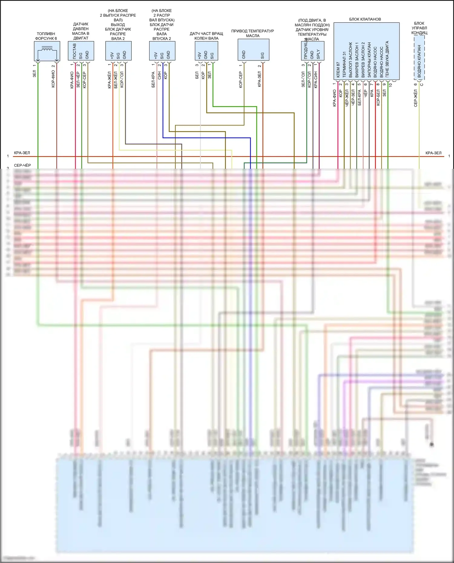 Cayman GT4 Porsche 982 (2019-2024): Электросхема двигателя 4.0l (3 из 8) 