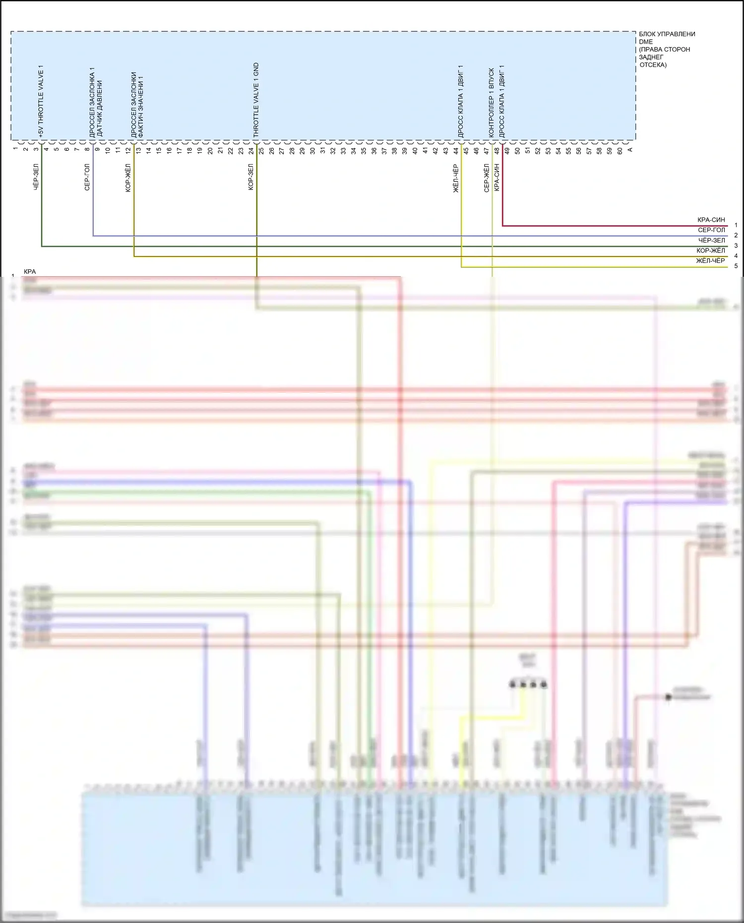 Cayman GT4 Porsche 982 (2019-2024): Электросхема двигателя 4.0l (6 из 8) 