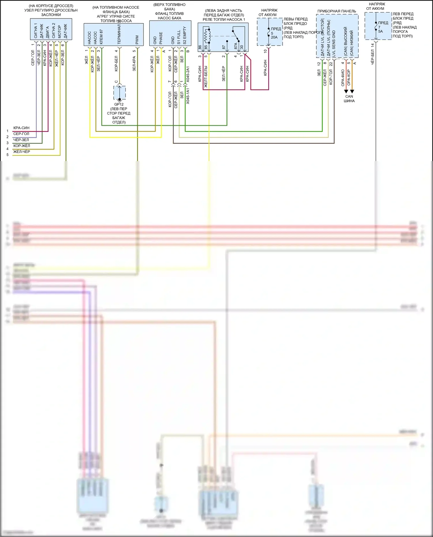 Cayman GT4 Porsche 982 (2019-2024): Электросхема двигателя 4.0l (7 из 8) 