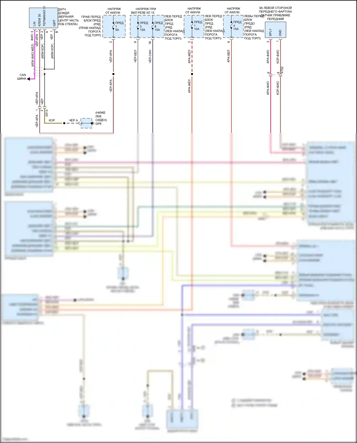 Cayman GT4 Porsche 982 (2019-2024): Электросхема фар, со светодиодными фарами (1 из 2) 