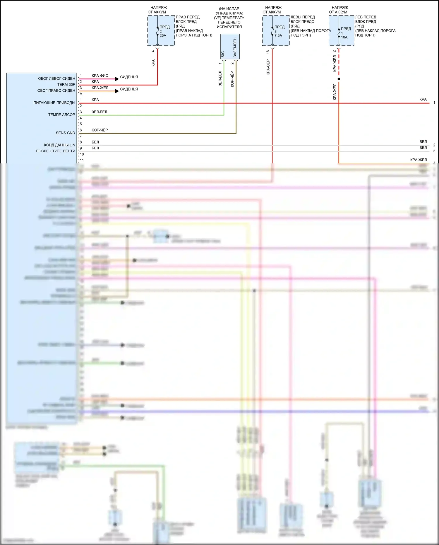 Cayman GT4 Porsche 982 (2019-2024): Электросхема ручного кондиционера (1 из 3) 