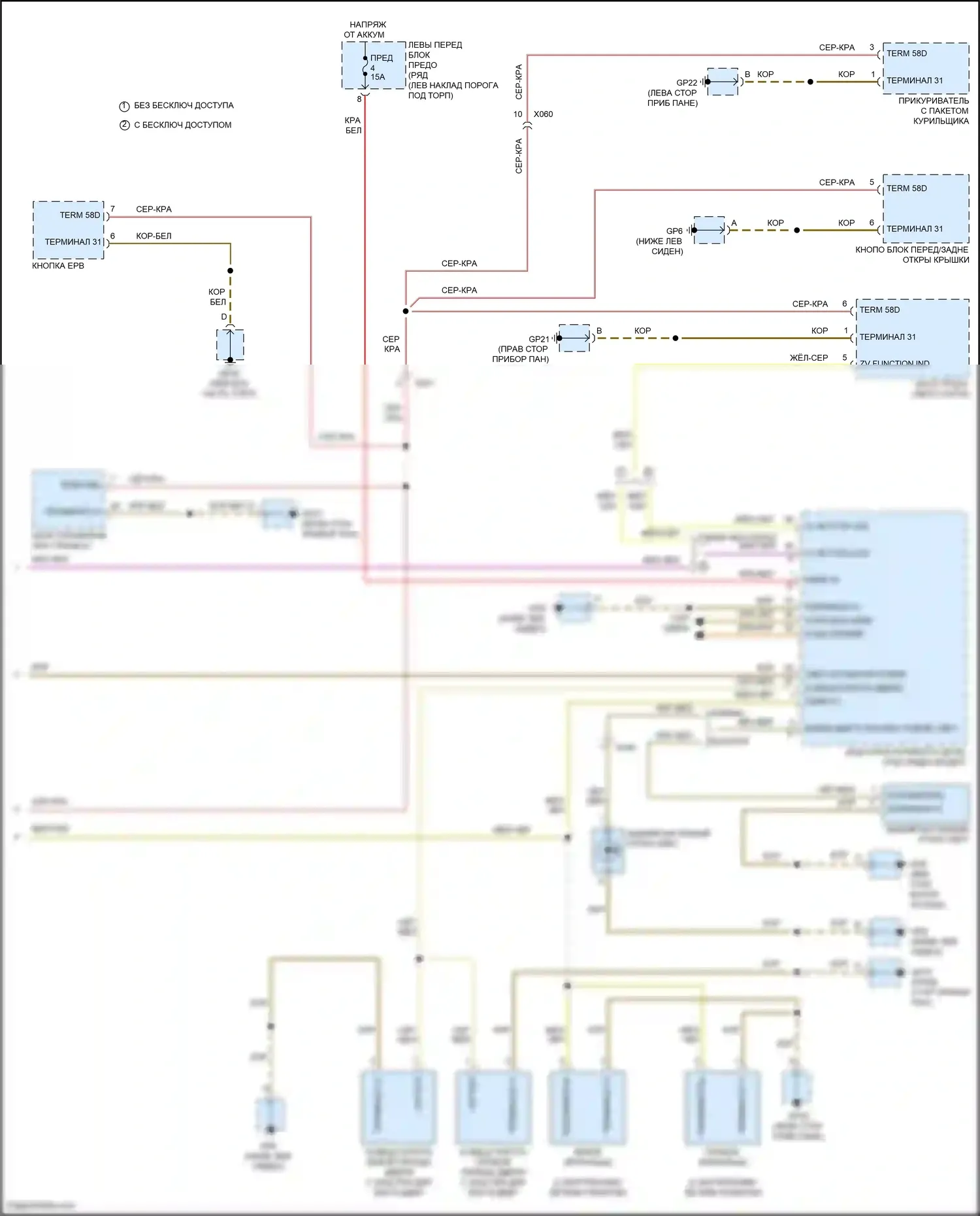 Cayman GT4 Porsche 982 (2019-2024): Электросхема освещения салона (4 из 4) 